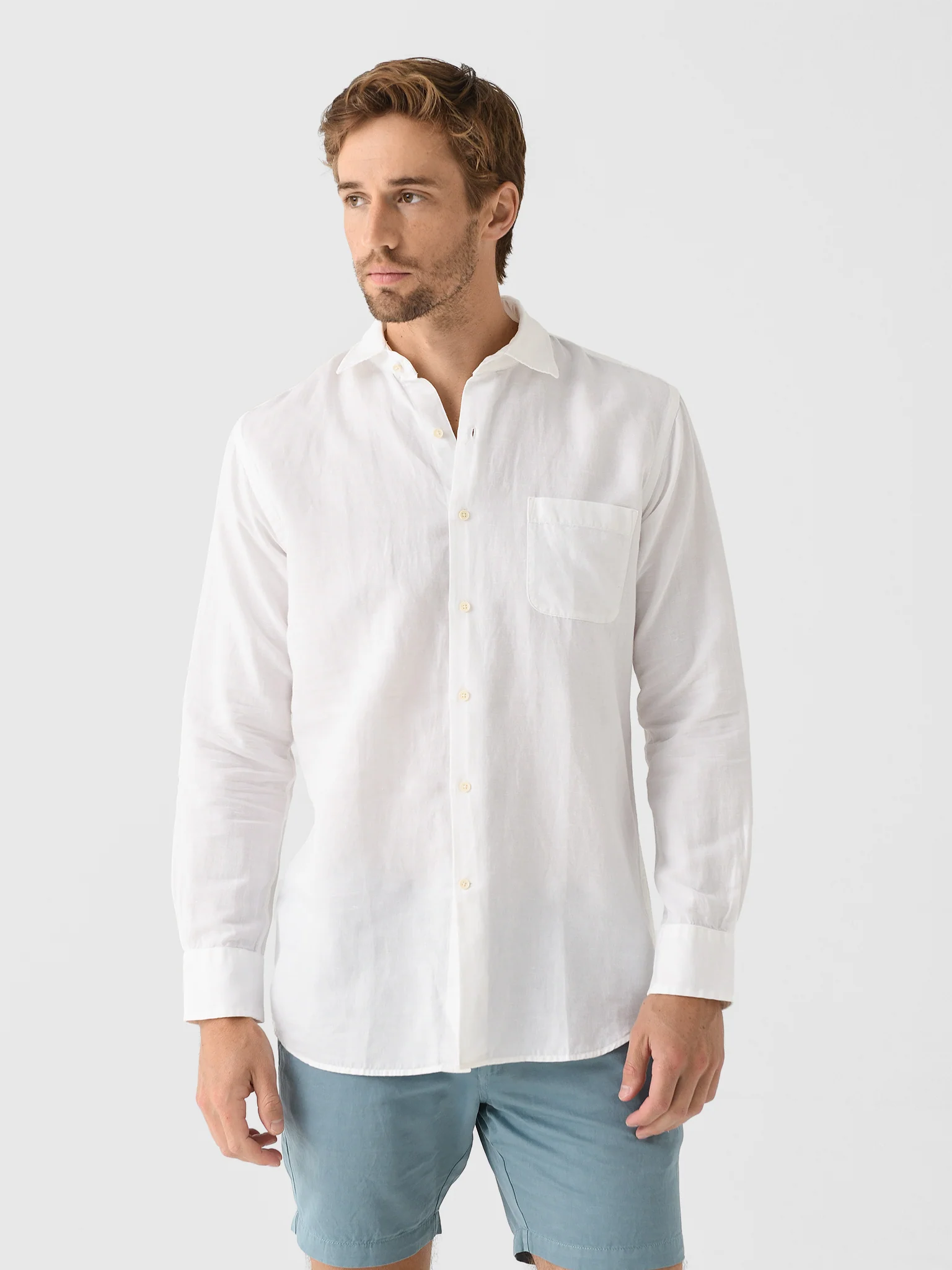 Peter Millar Crown Men's Canal Linen Cotton Shirt