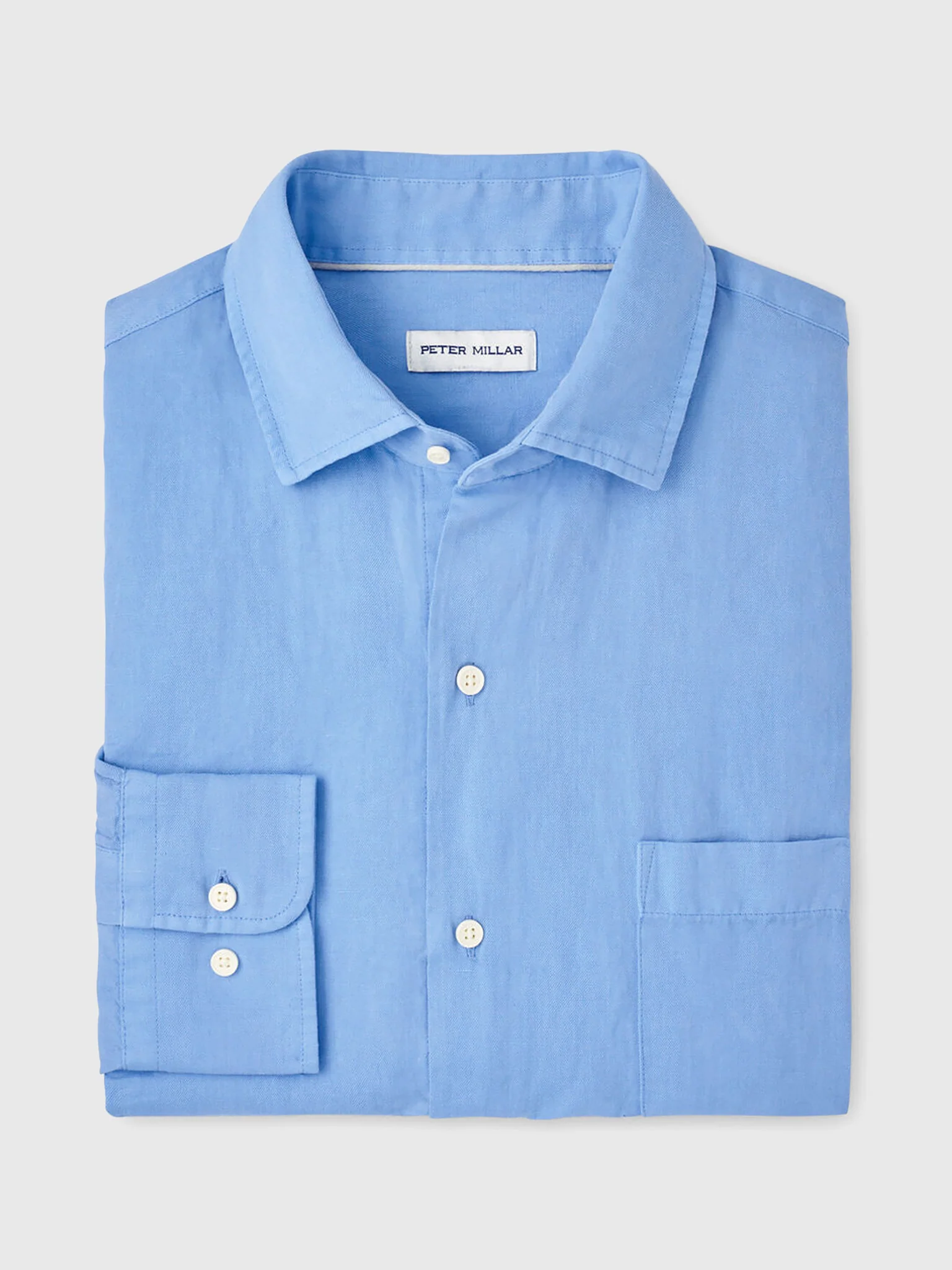 Peter Millar Crown Men's Canal Linen Cotton Shirt - Image 5