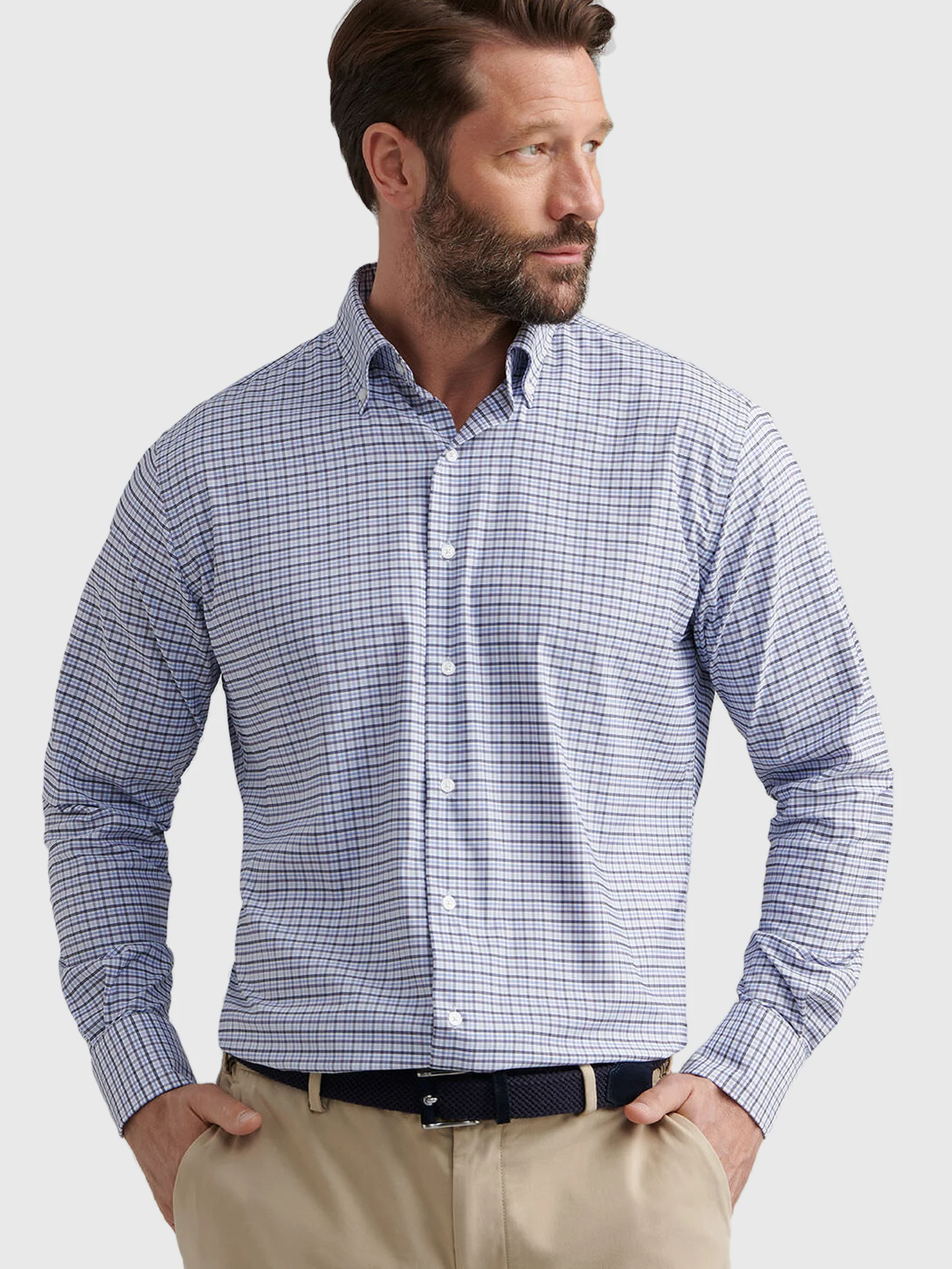 Peter Millar Crown Men's Leavenworth Performance Twill Sport Shirt - Image 6