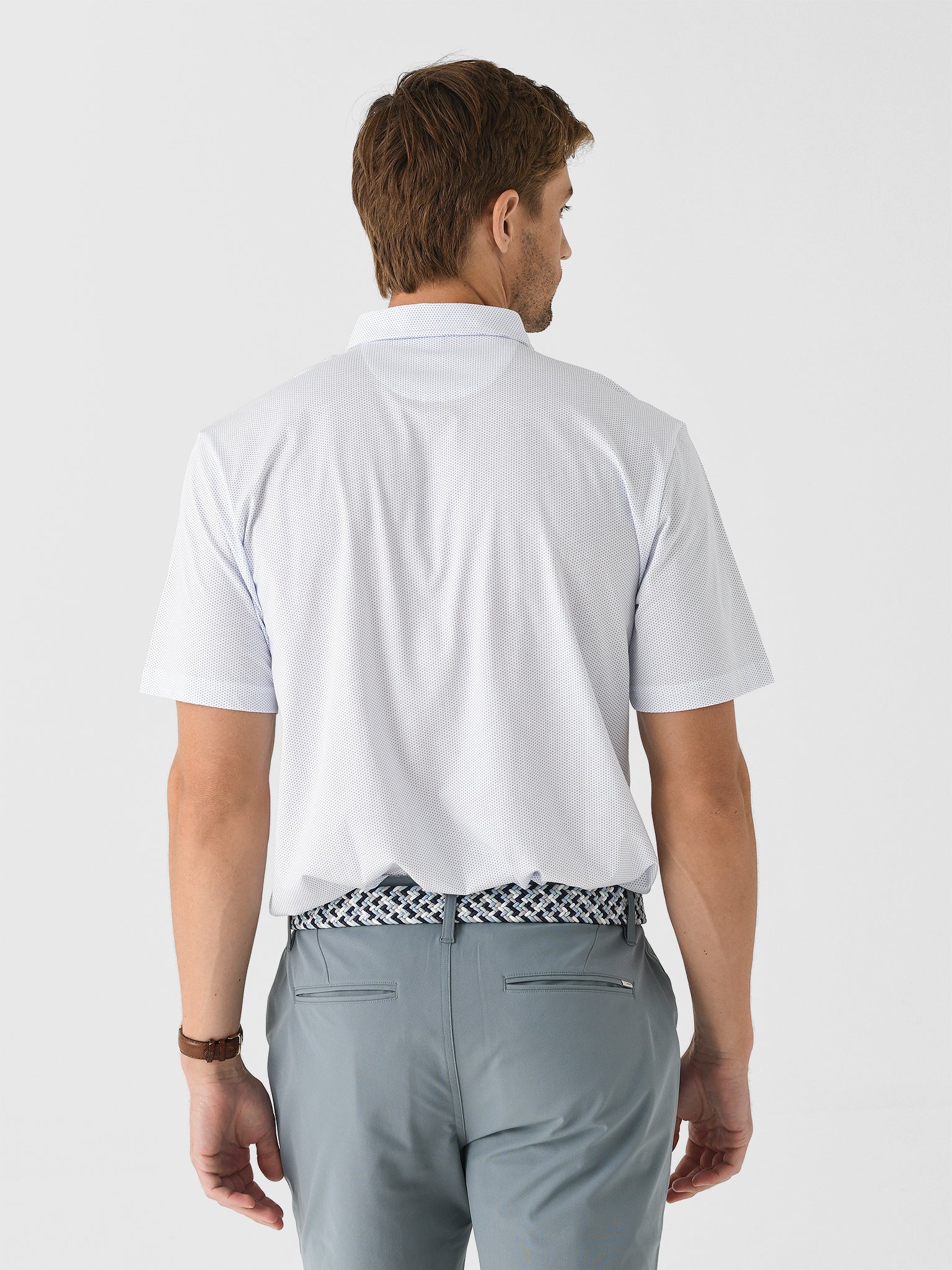 Peter Millar Crown Men's Polka Dot Crown Comfort Polo - Image 4