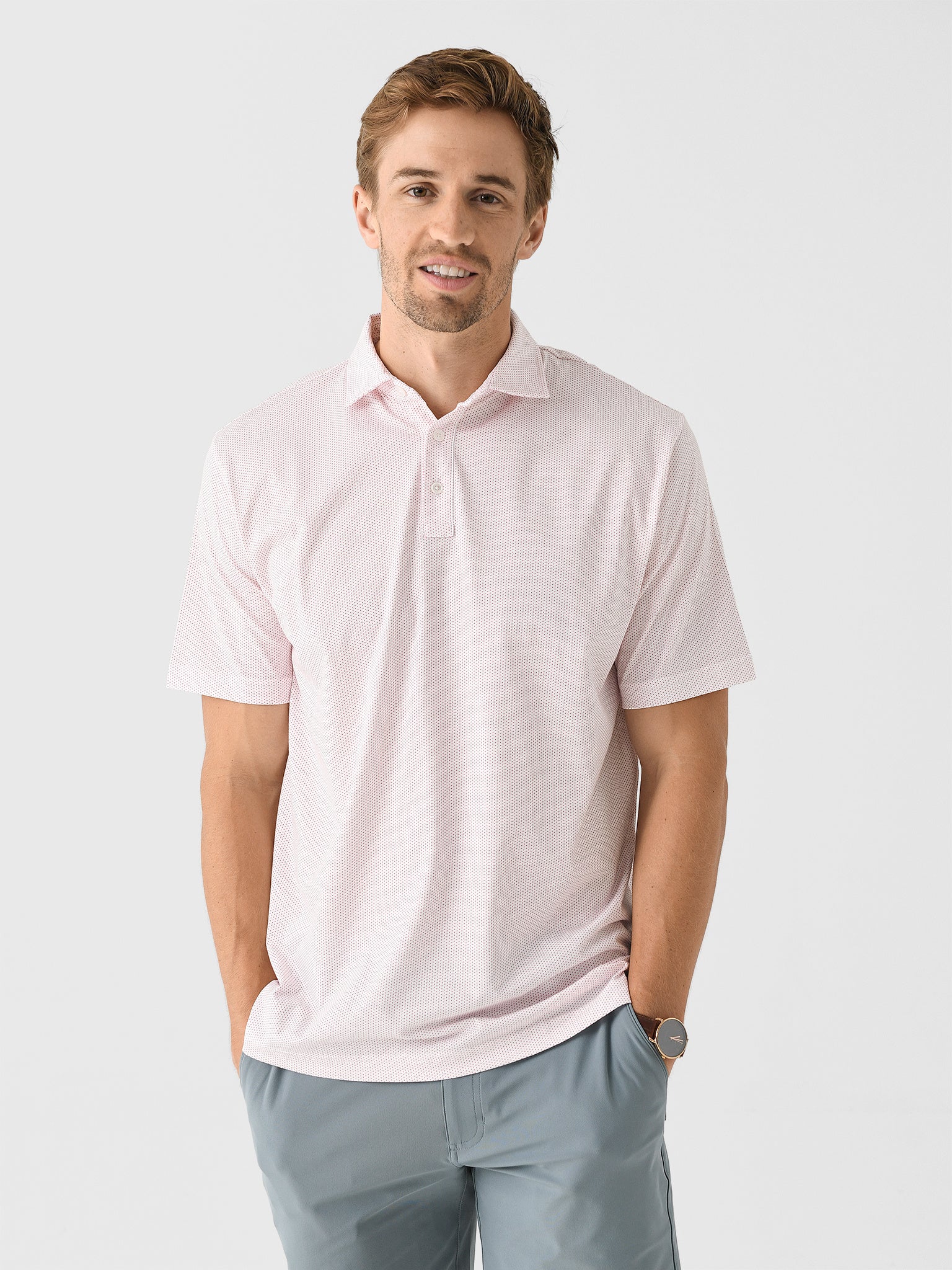 Peter Millar Crown Men's Polka Dot Crown Comfort Polo - Image 6