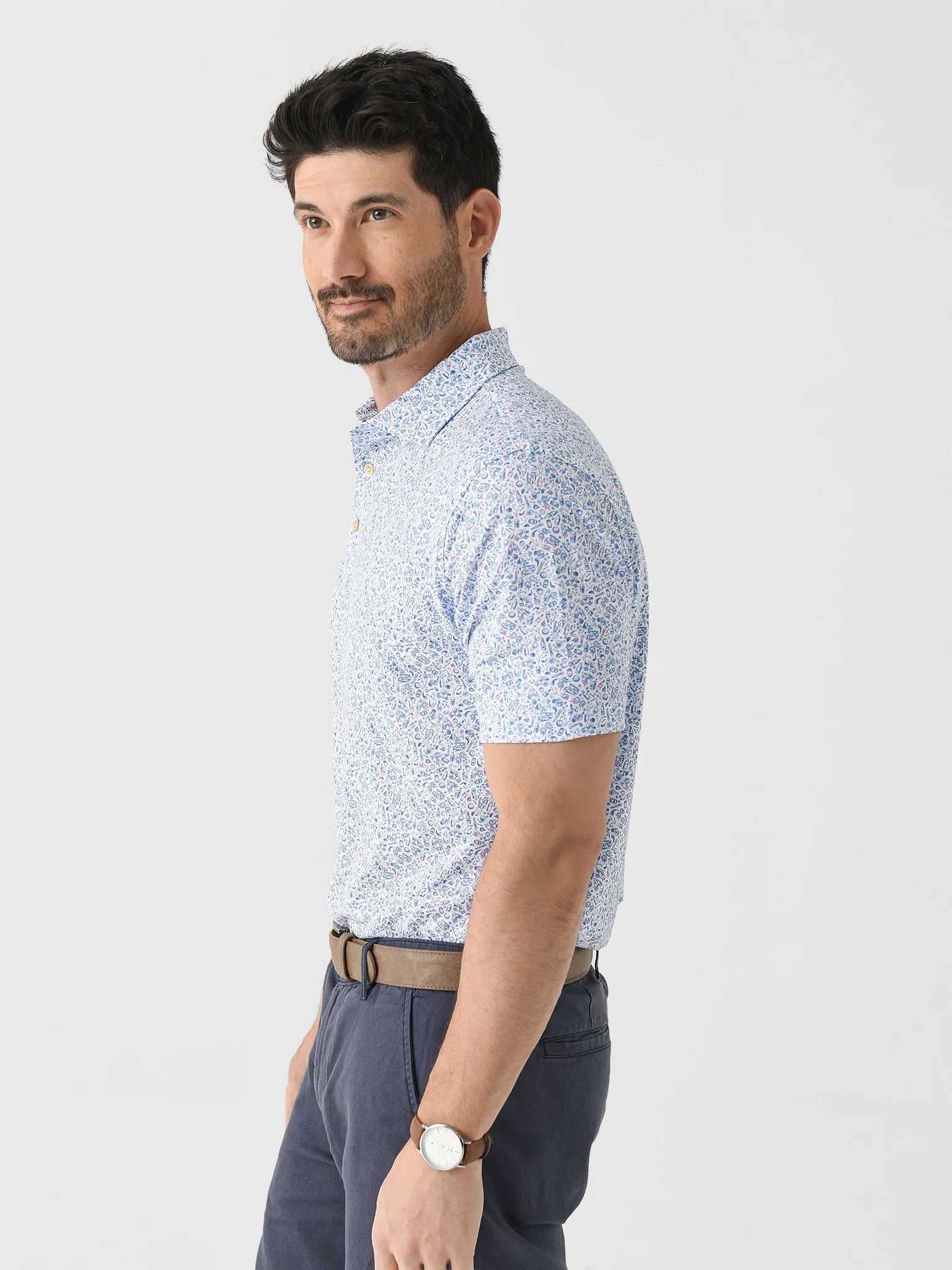 Peter Millar Crown Sport Men's Bar For The Course Performance Jersey Polo - Image 3