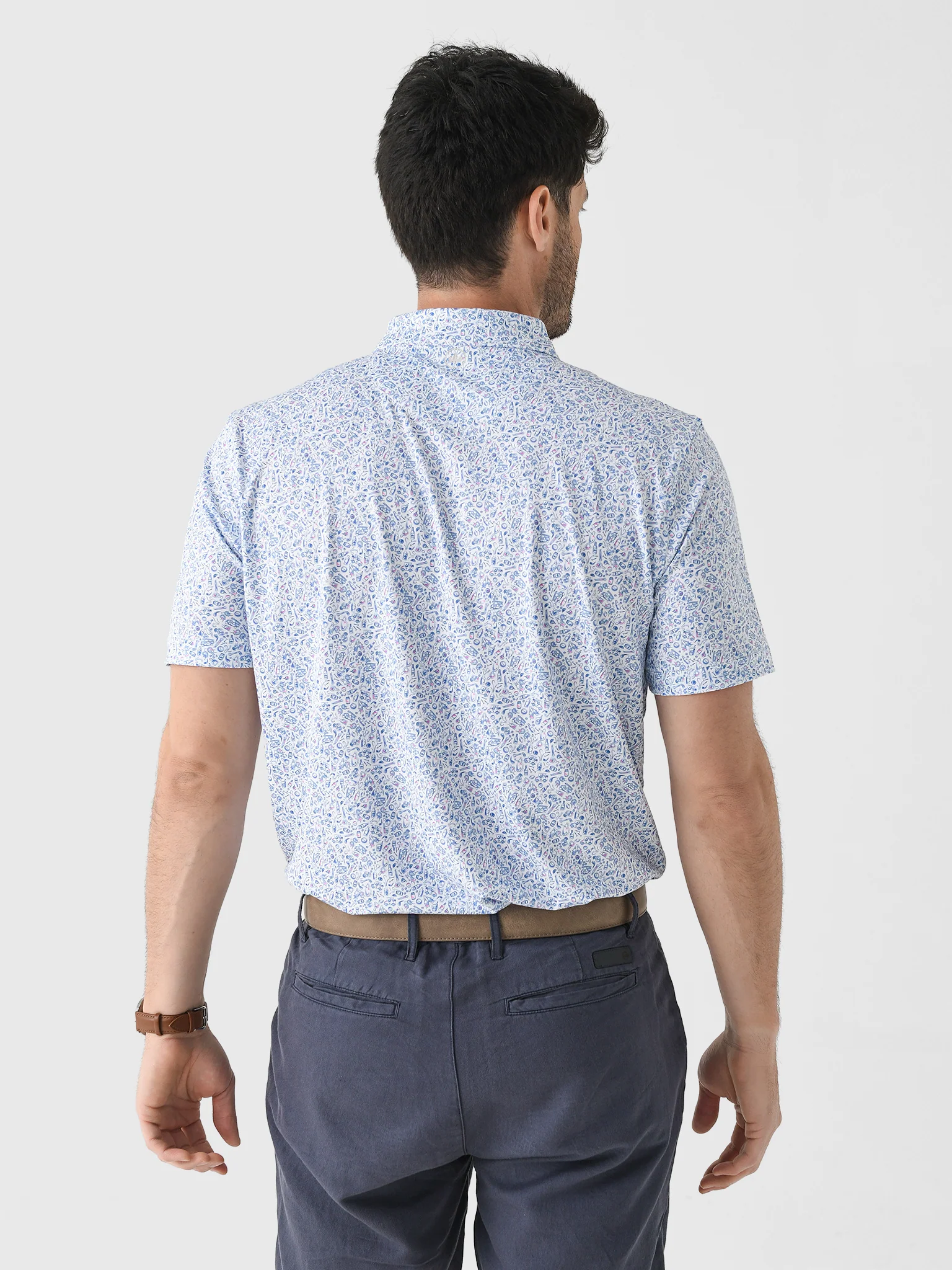 Peter Millar Crown Sport Men's Bar For The Course Performance Jersey Polo - Image 4