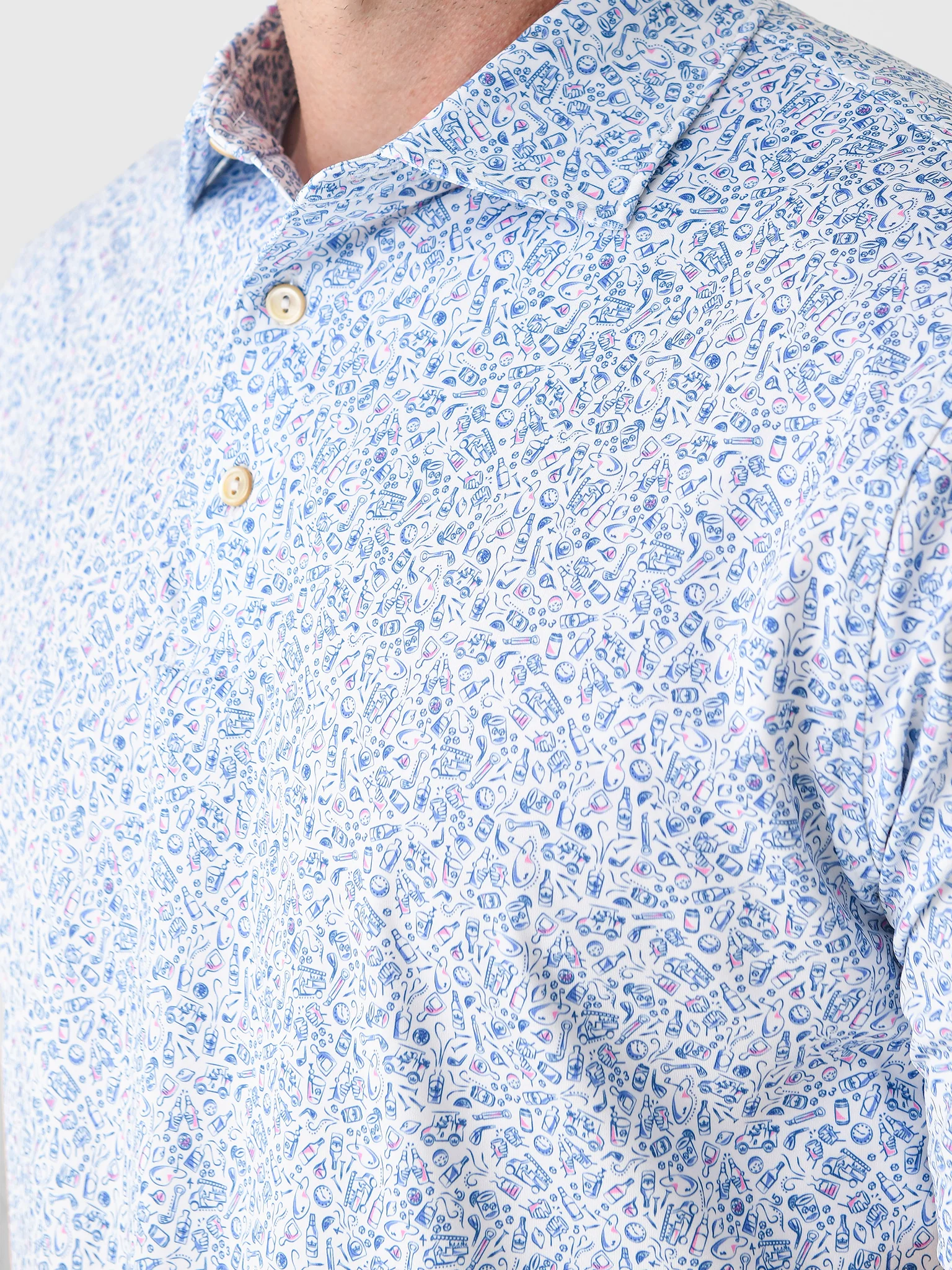 Peter Millar Crown Sport Men's Bar For The Course Performance Jersey Polo - Image 5