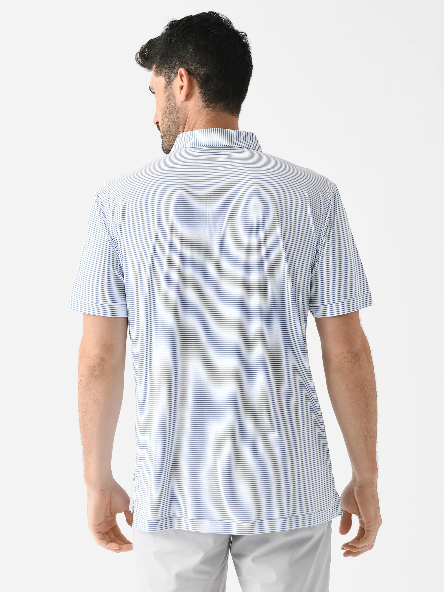 Peter Millar Crown Sport Men's Featherweight Stripe Polo - Image 4