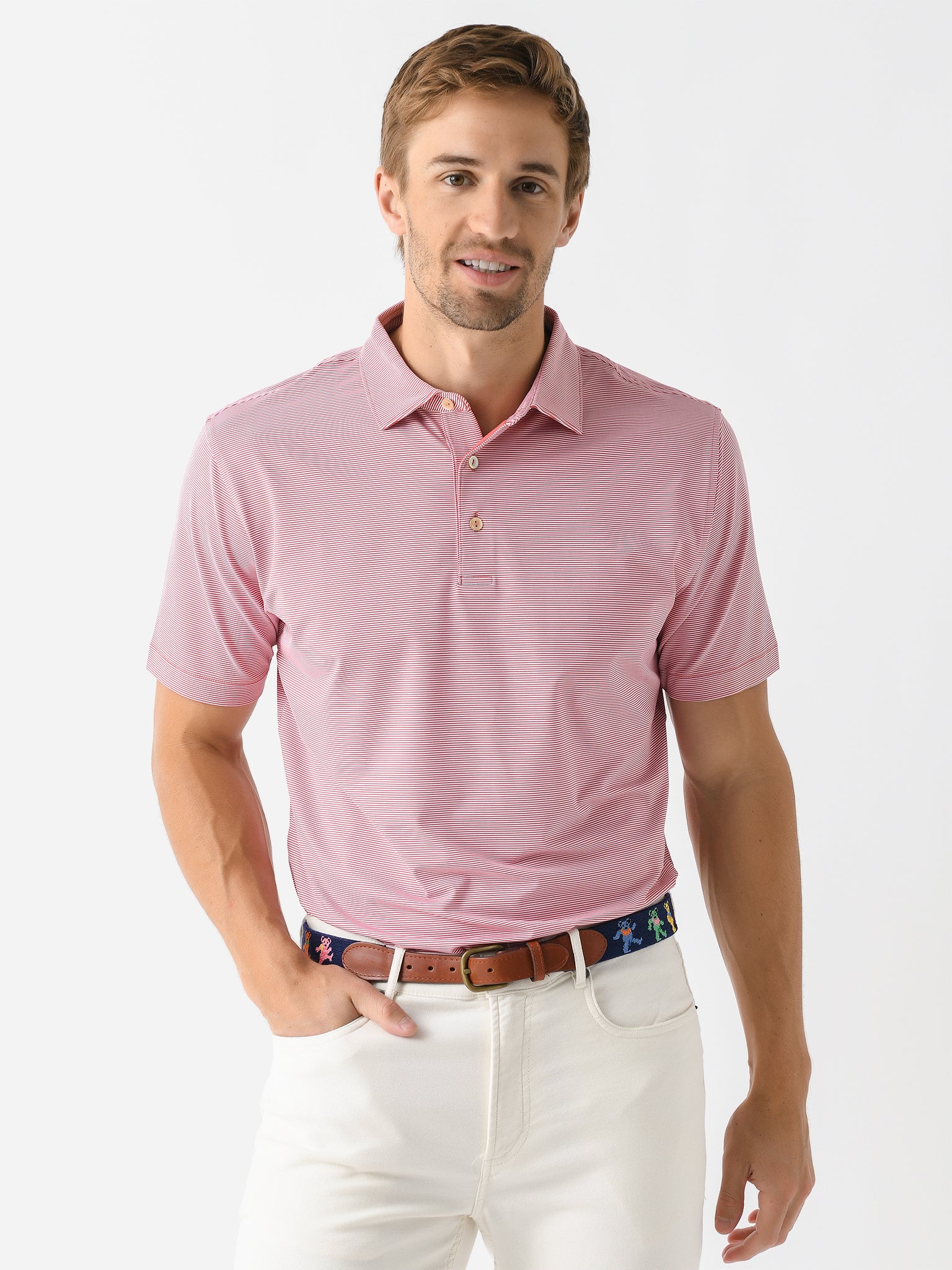 Peter Millar Crown Sport Men's Jubilee Stripe Performance Polo - Image 6