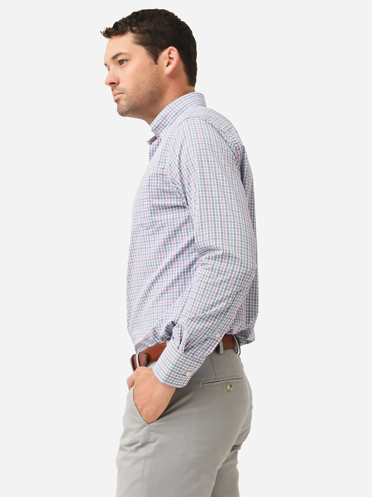 Peter Millar Crown Sport Men's Landover Performance Twill Sport Shirt - Image 3
