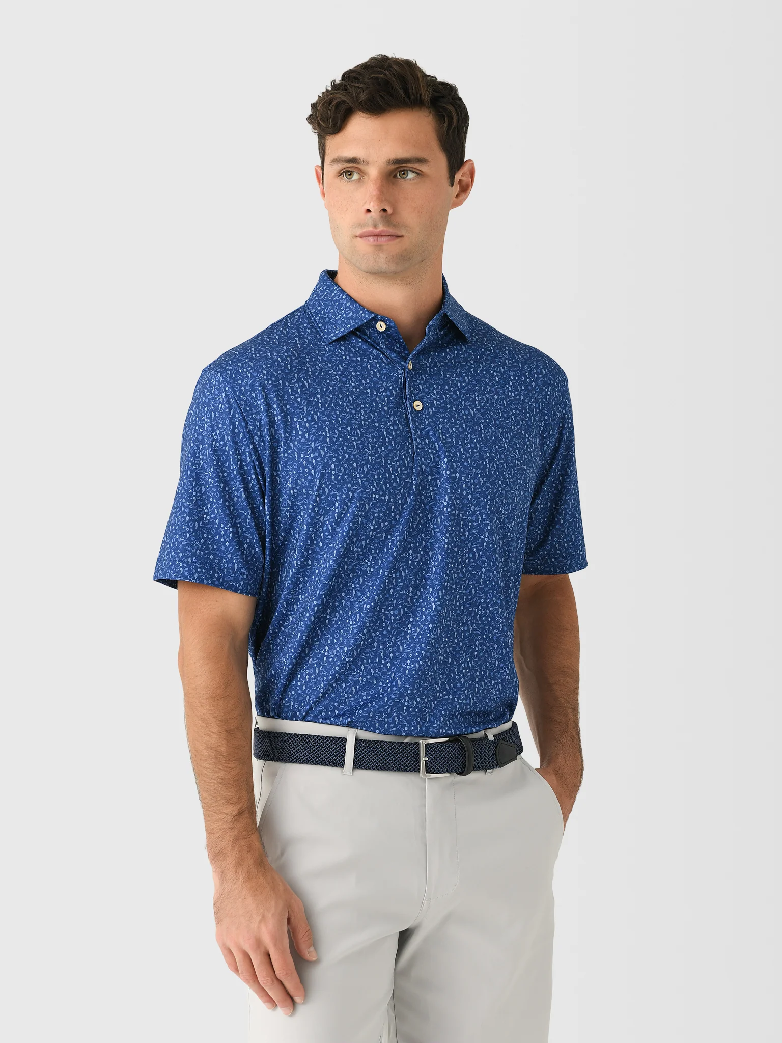 Peter Millar Crown Sport Men's Outlaw Performance Jersey Polo