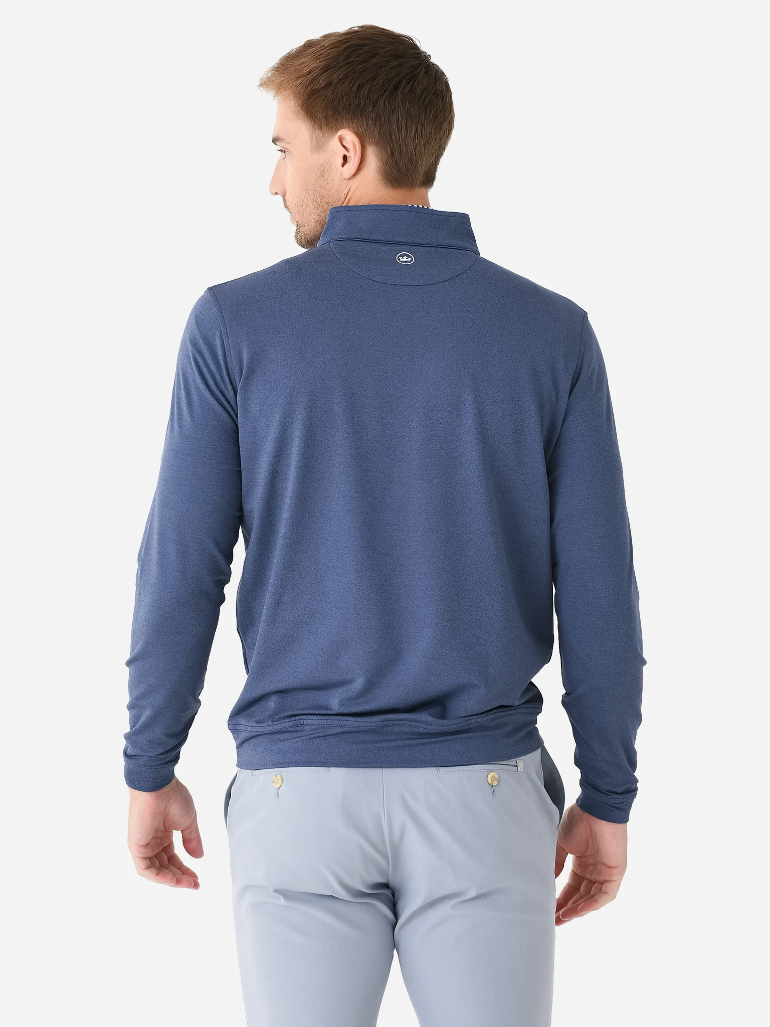 Peter Millar Crown Sport Men's Perth Performance Melange Quarter-Zip - Image 6