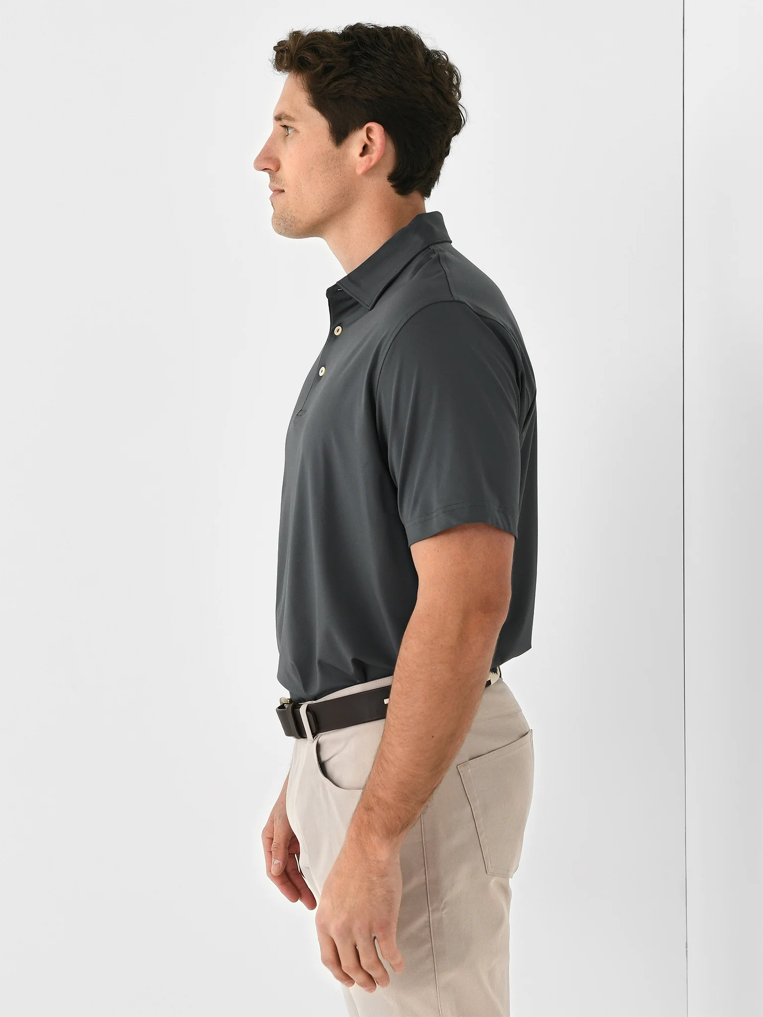 Peter Millar Crown Sport Men's Solid Performance Jersey Polo - Image 3