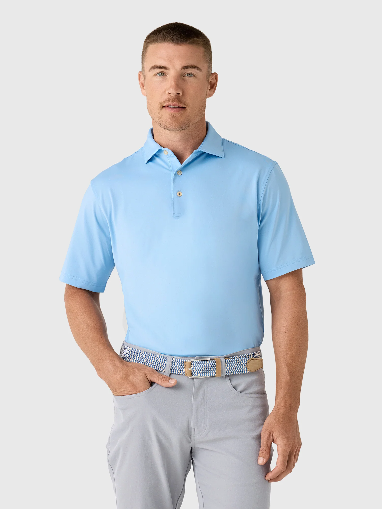 Peter Millar Crown Sport Men's Solid Performance Jersey Polo - Image 6