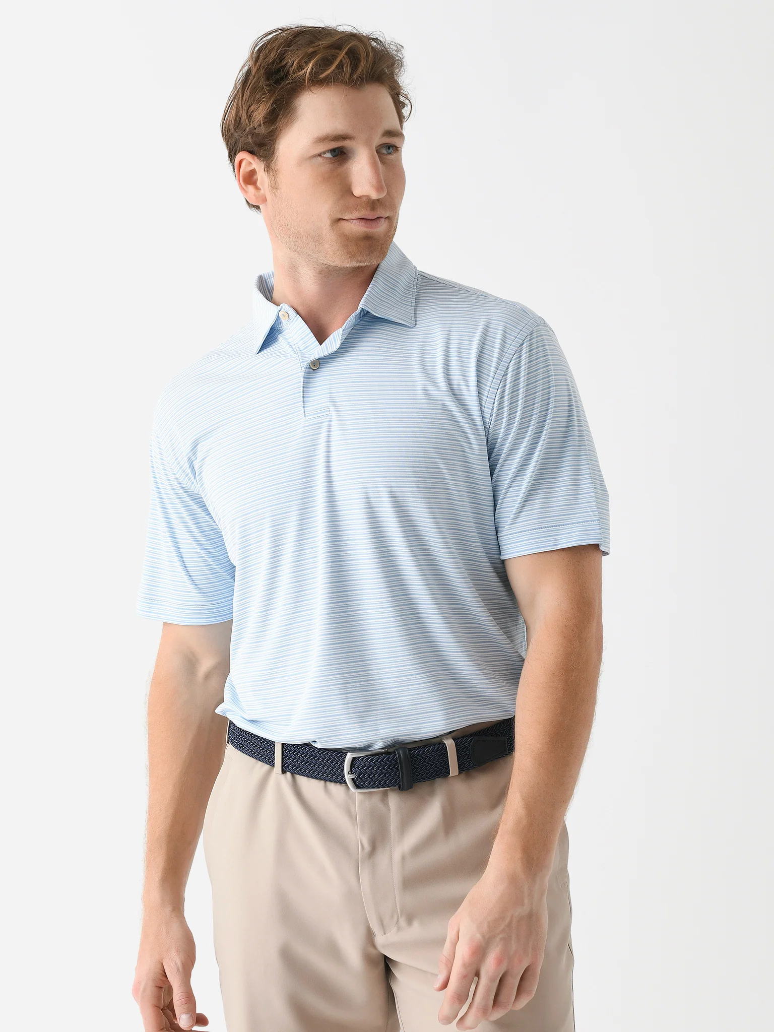 Peter Millar Crown Sport Men's Featherweight Payne Stripe Polo
