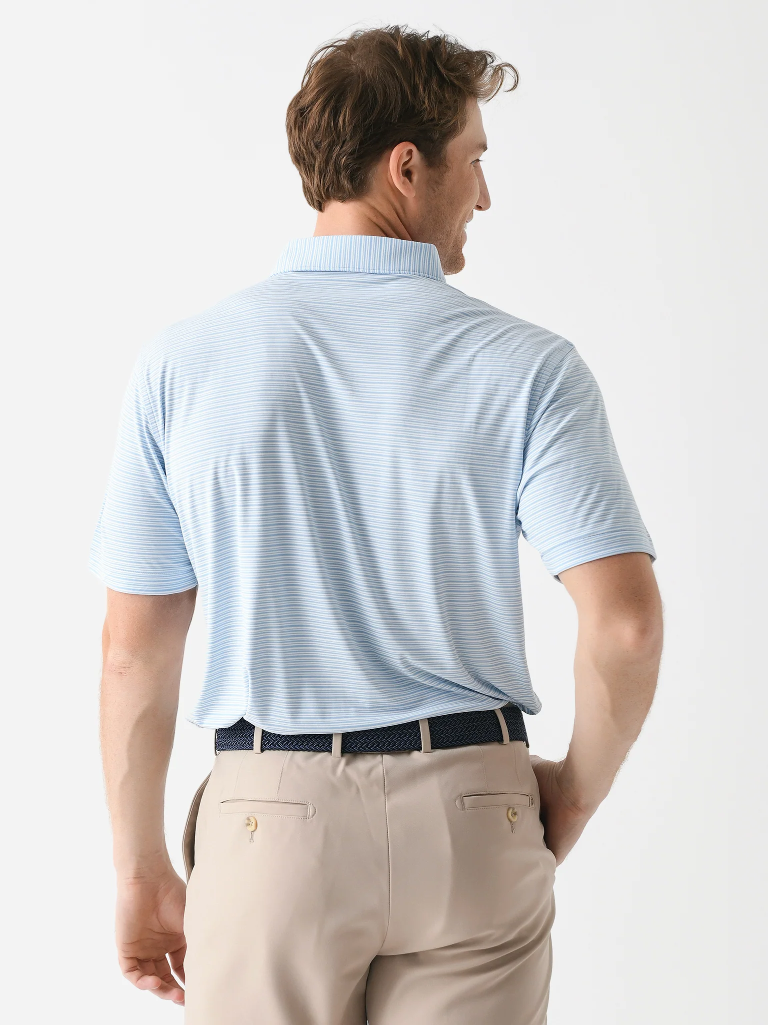 Peter Millar Crown Sport Men's Featherweight Payne Stripe Polo - Image 4
