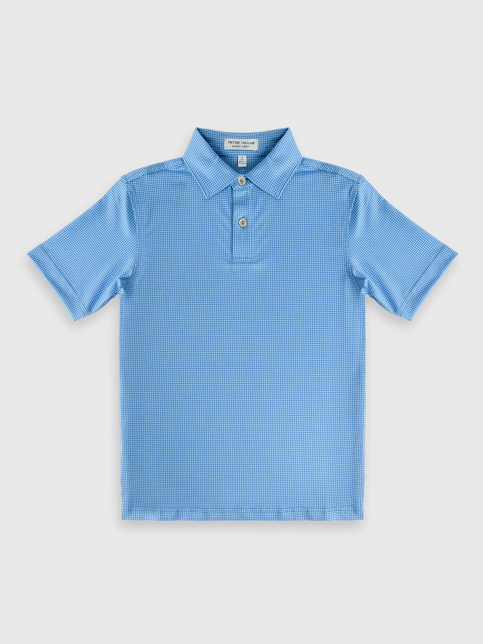 Peter Millar Youth Collection Boys' Gingham Performance Jersey Polo