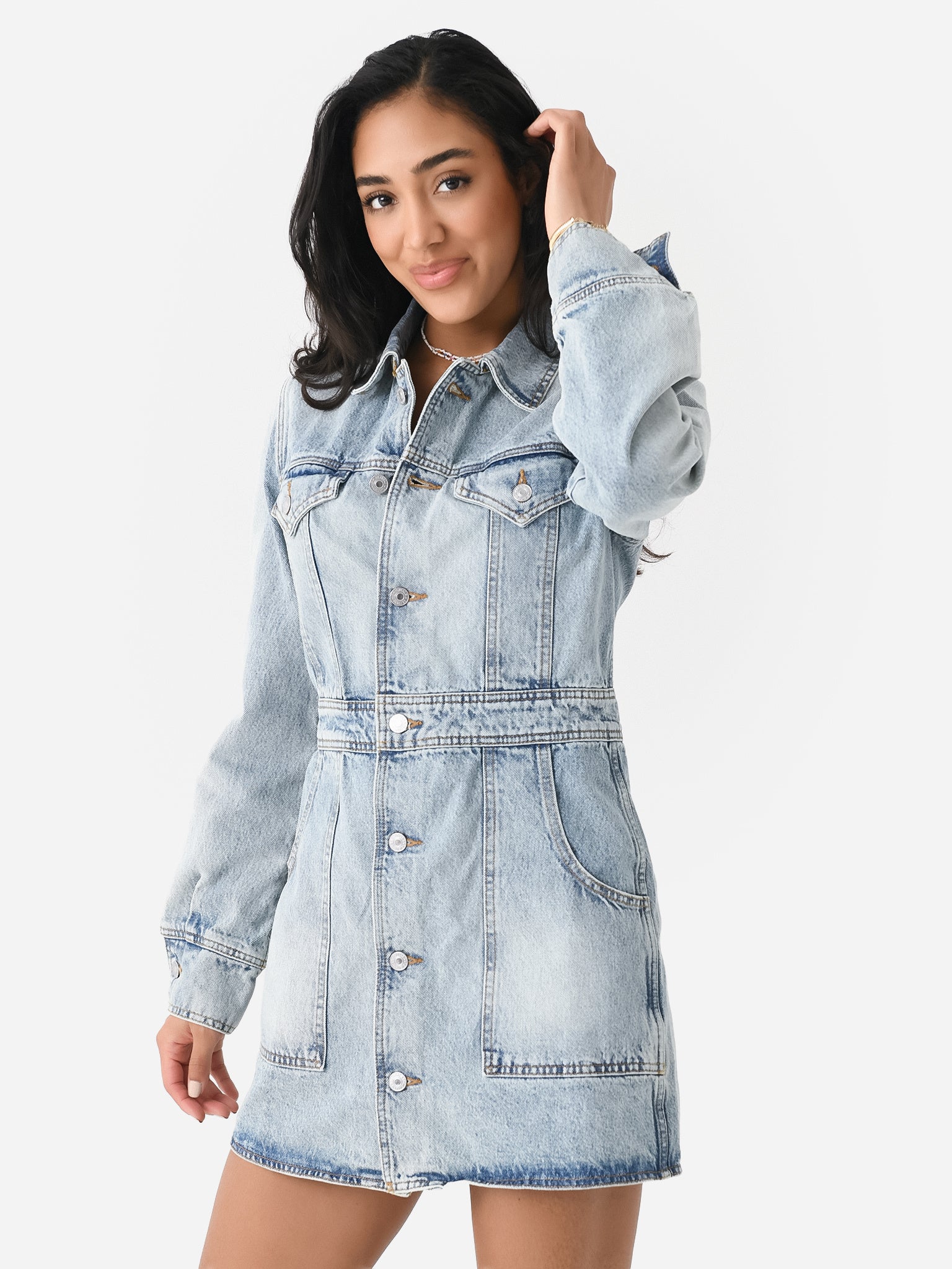Re/Done Women's Trucker Dress