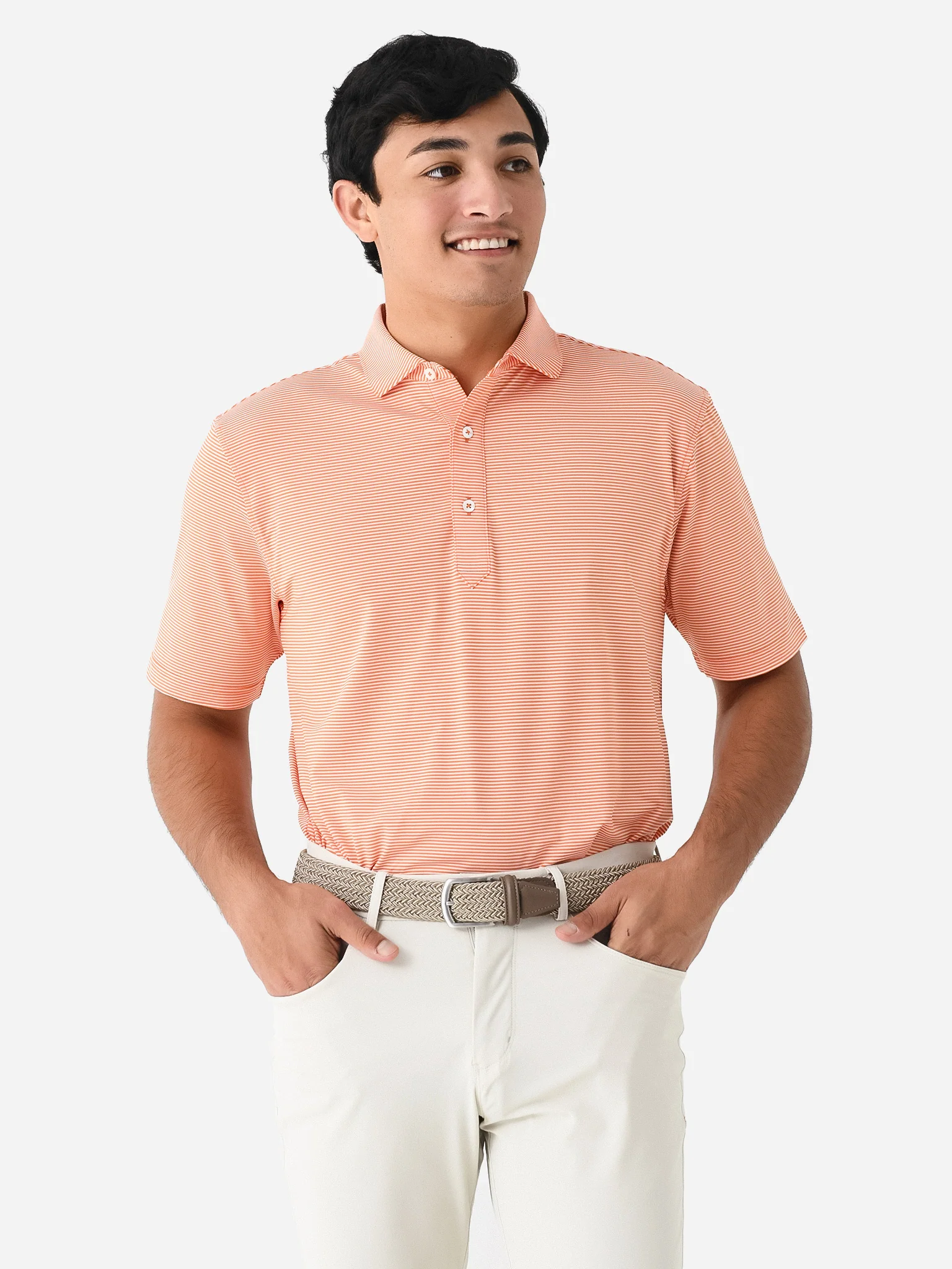 Saint Bernard Men's Carter Stripe Performance Polo