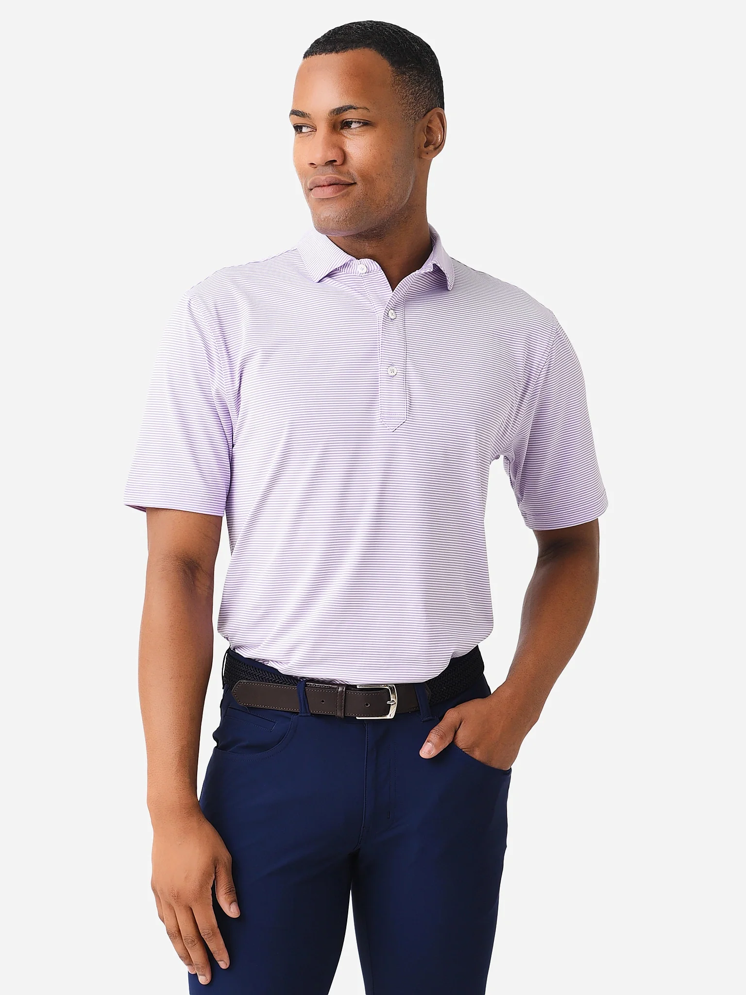 Saint Bernard Men's Carter Stripe Performance Polo - Image 13