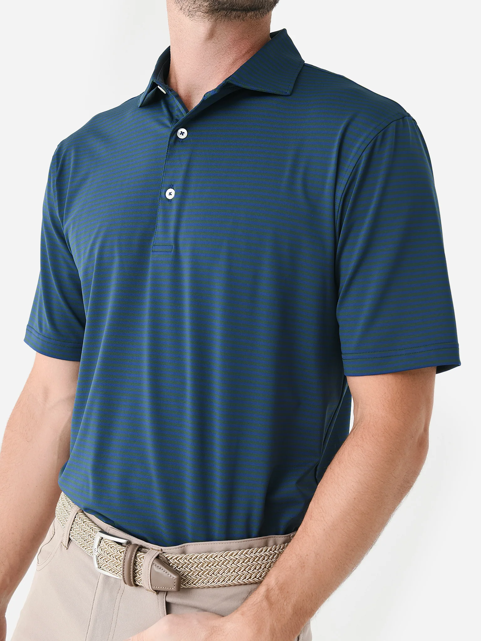 Saint Bernard Men's Edward Stripe Performance Polo - Image 2