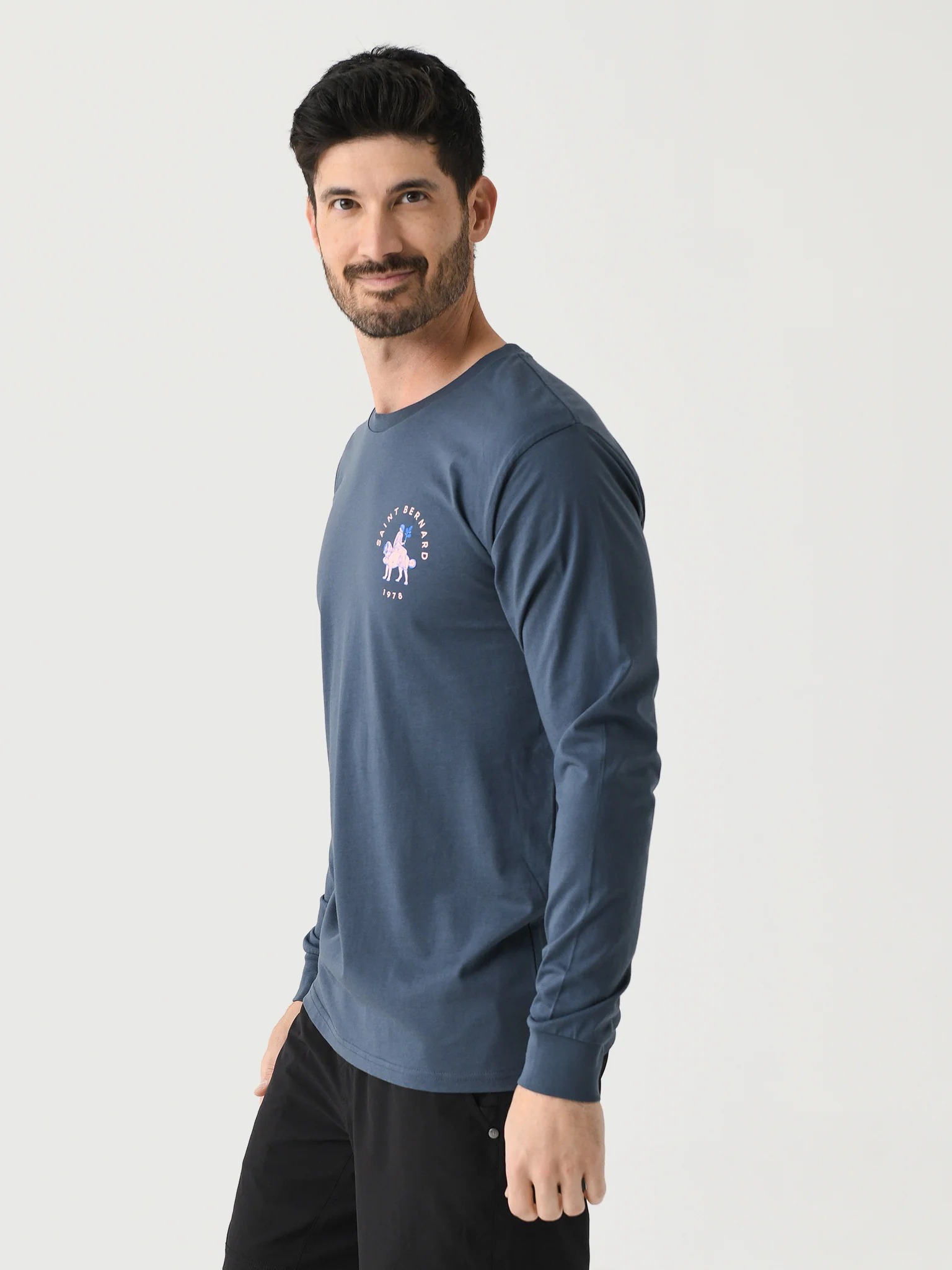 Saint Bernard Men's Goddess Long Sleeve Tee - Image 3