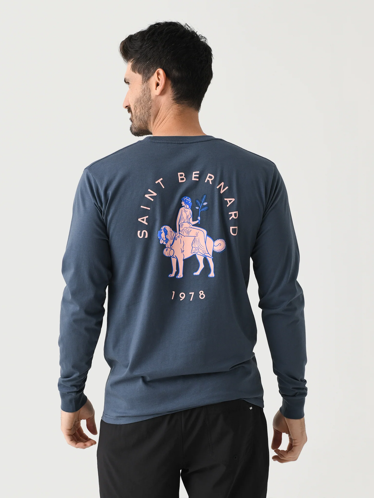 Saint Bernard Men's Goddess Long Sleeve Tee - Image 4