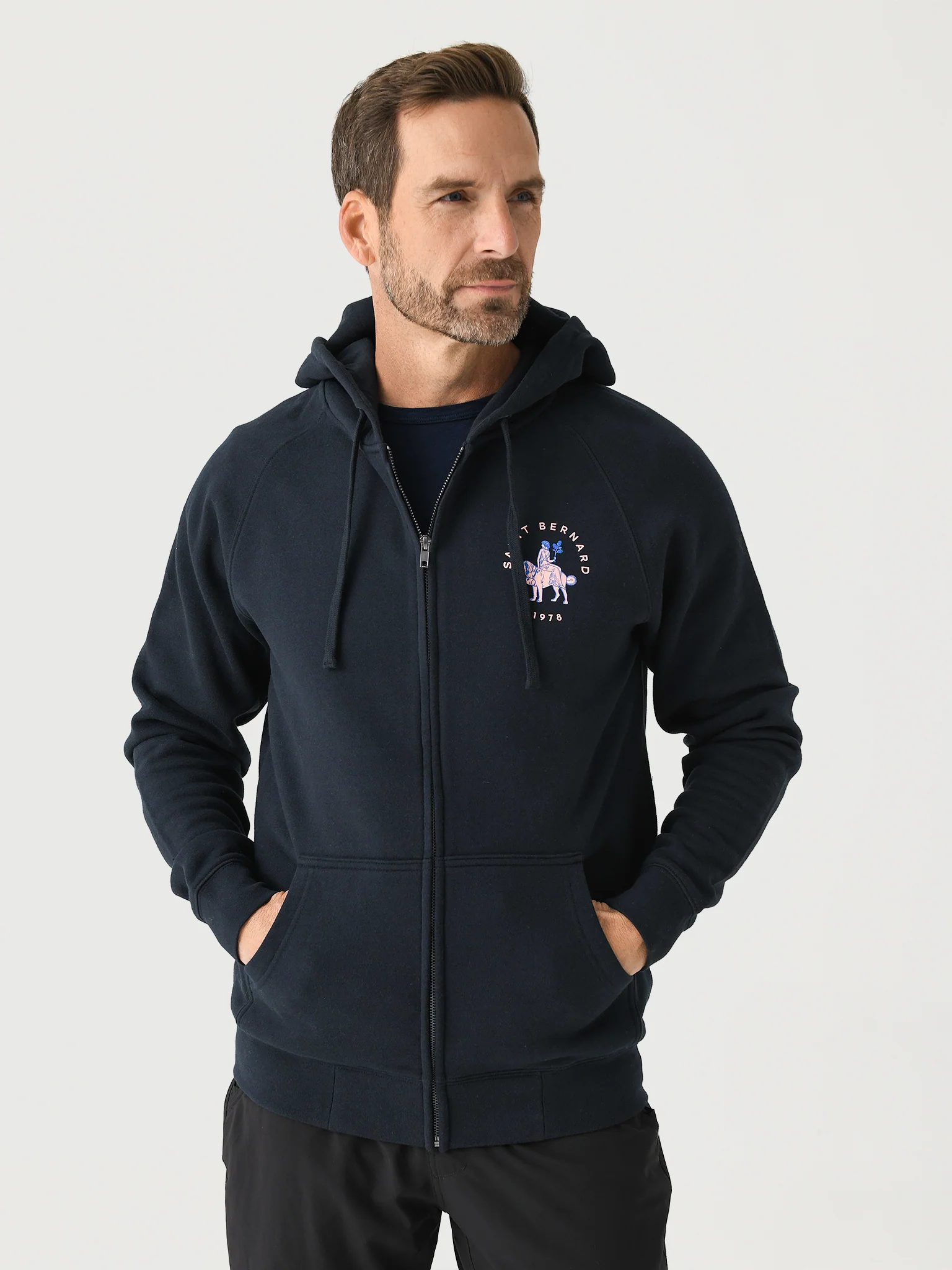 Saint Bernard Men's Goddess Zip Hoodie - Image 5