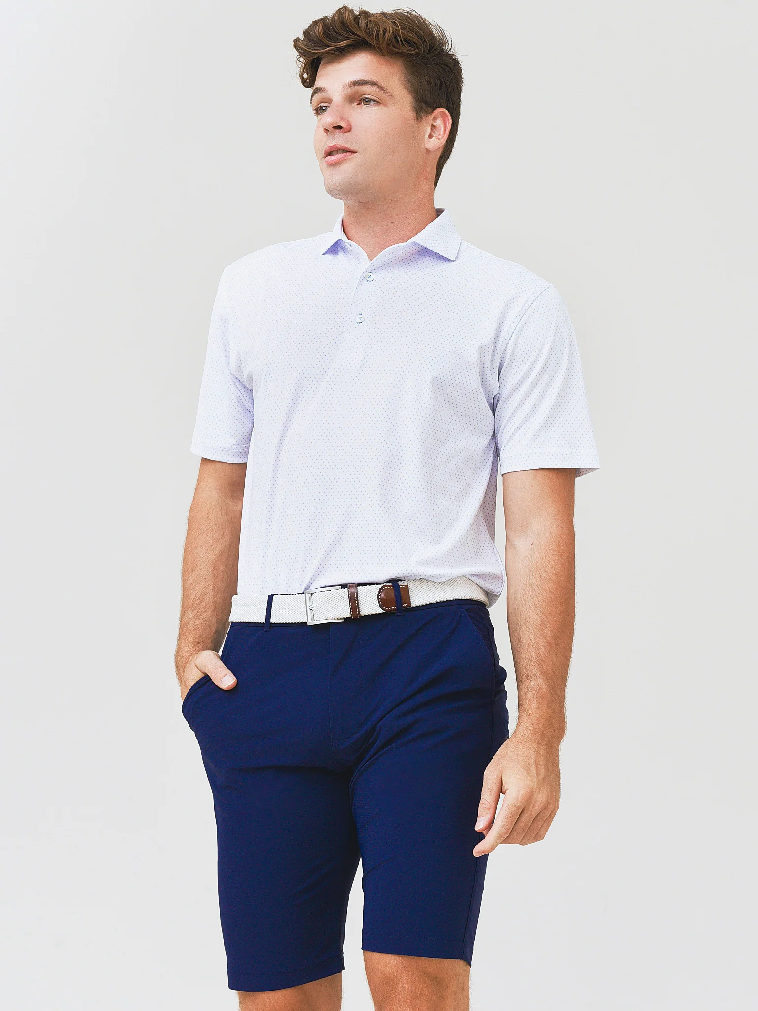 Saint Bernard Men's Grant Birdseye Performance Polo - Image 2