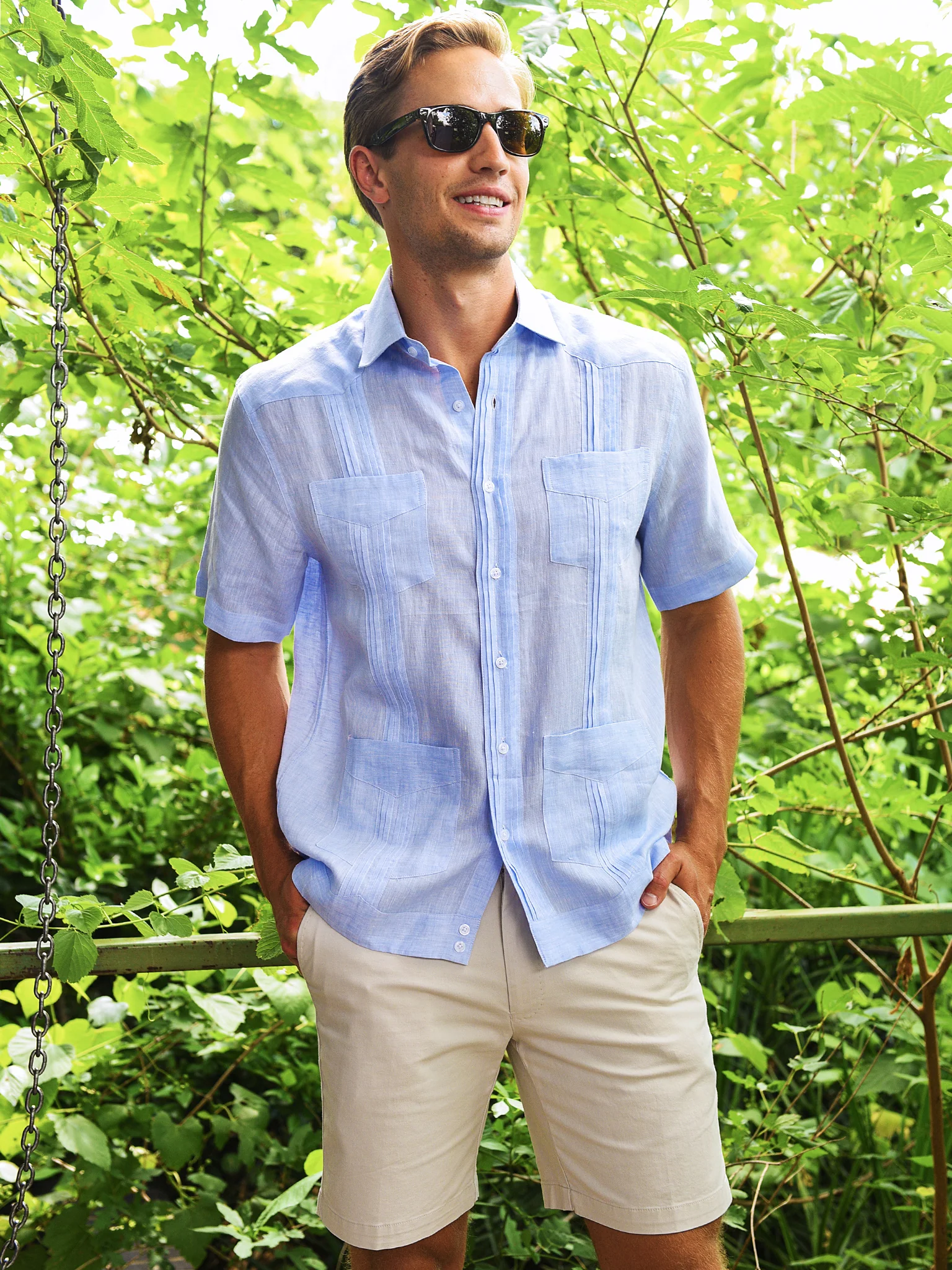 Saint Bernard Men's Guayabera Shirt - Image 8
