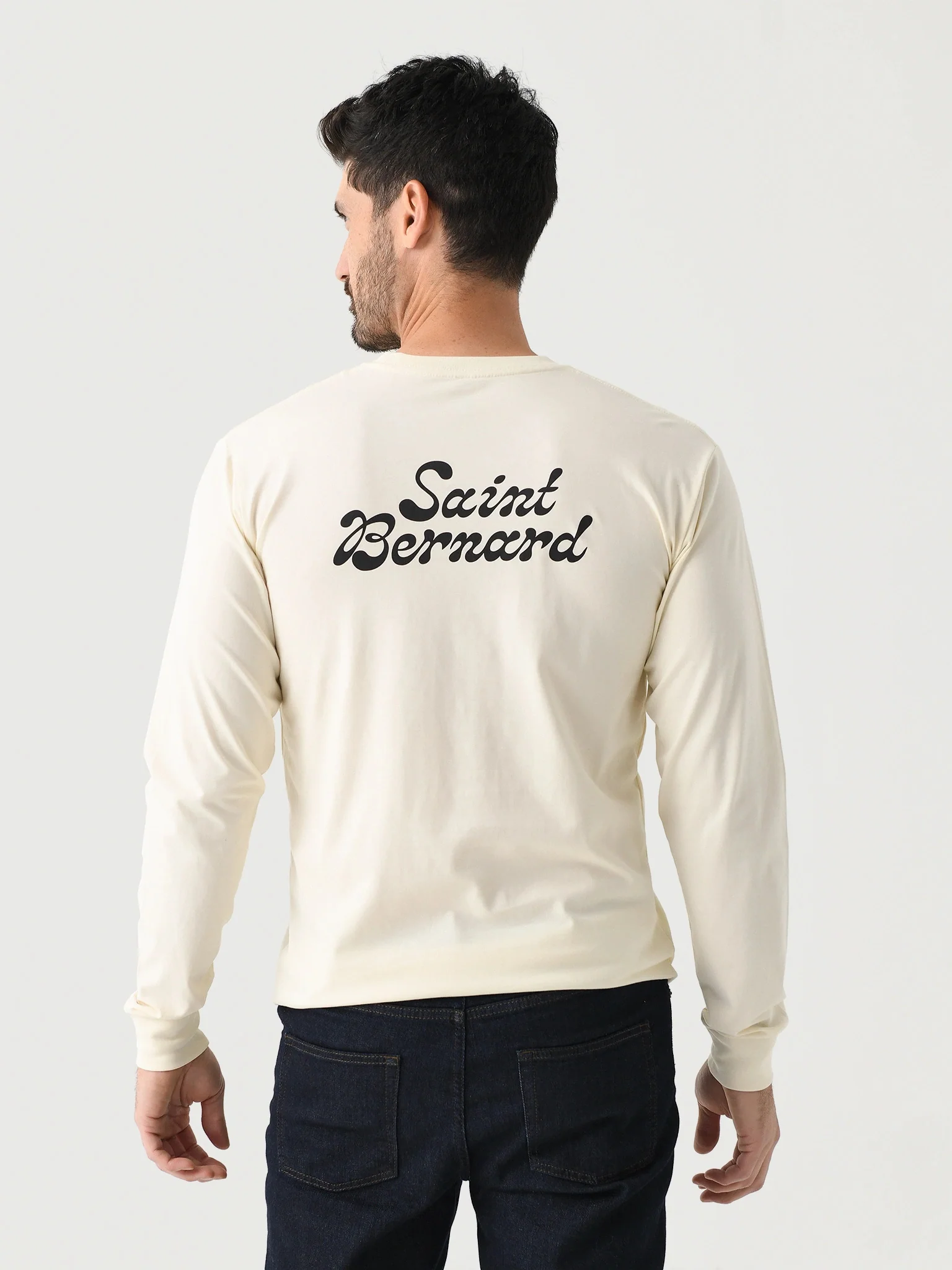 Saint Bernard Men's Wordmark Long Sleeve Tee - Image 2