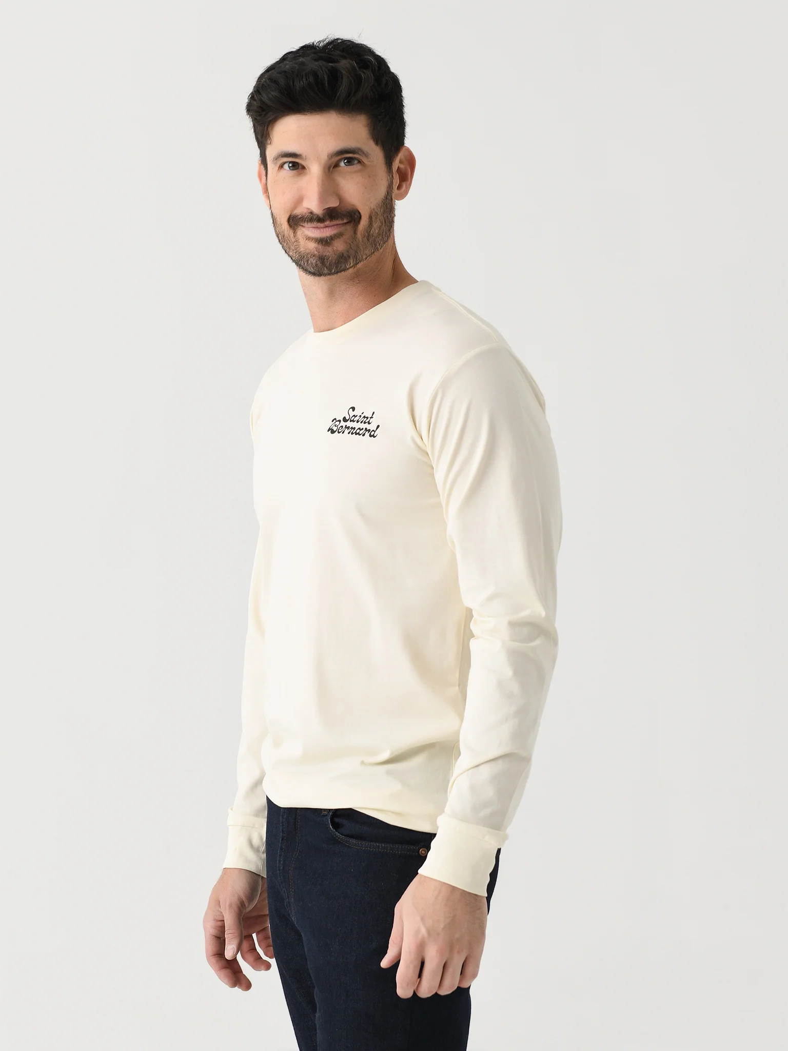 Saint Bernard Men's Wordmark Long Sleeve Tee - Image 3