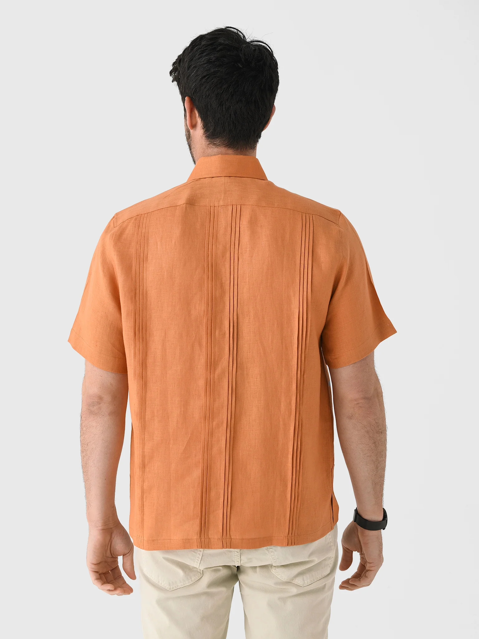 Centuria Men's Short Sleeve Linen Guayabera Shirt - Image 15