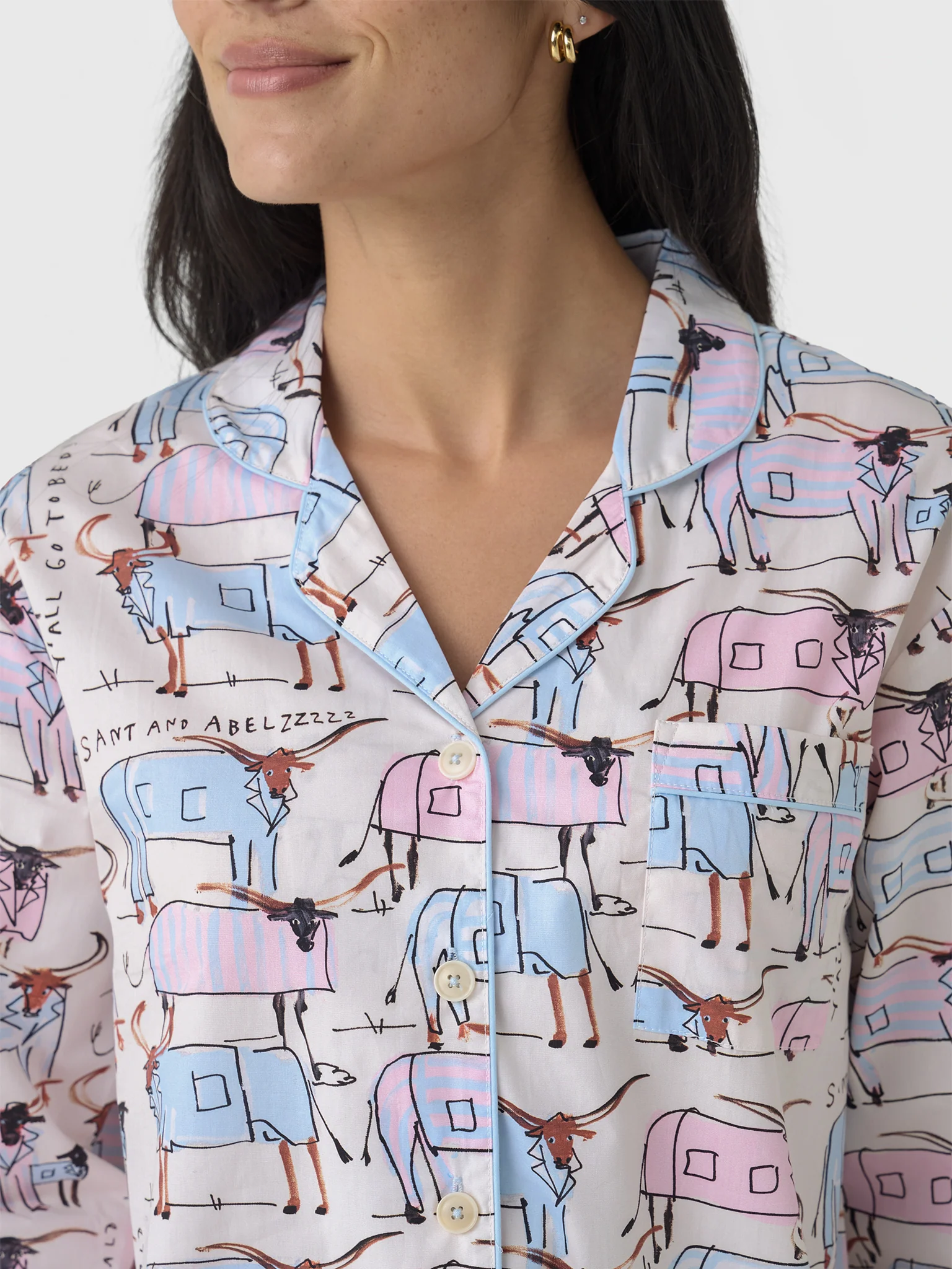Sant And Abel Women's Longhorns Long Pajama Set - Image 4