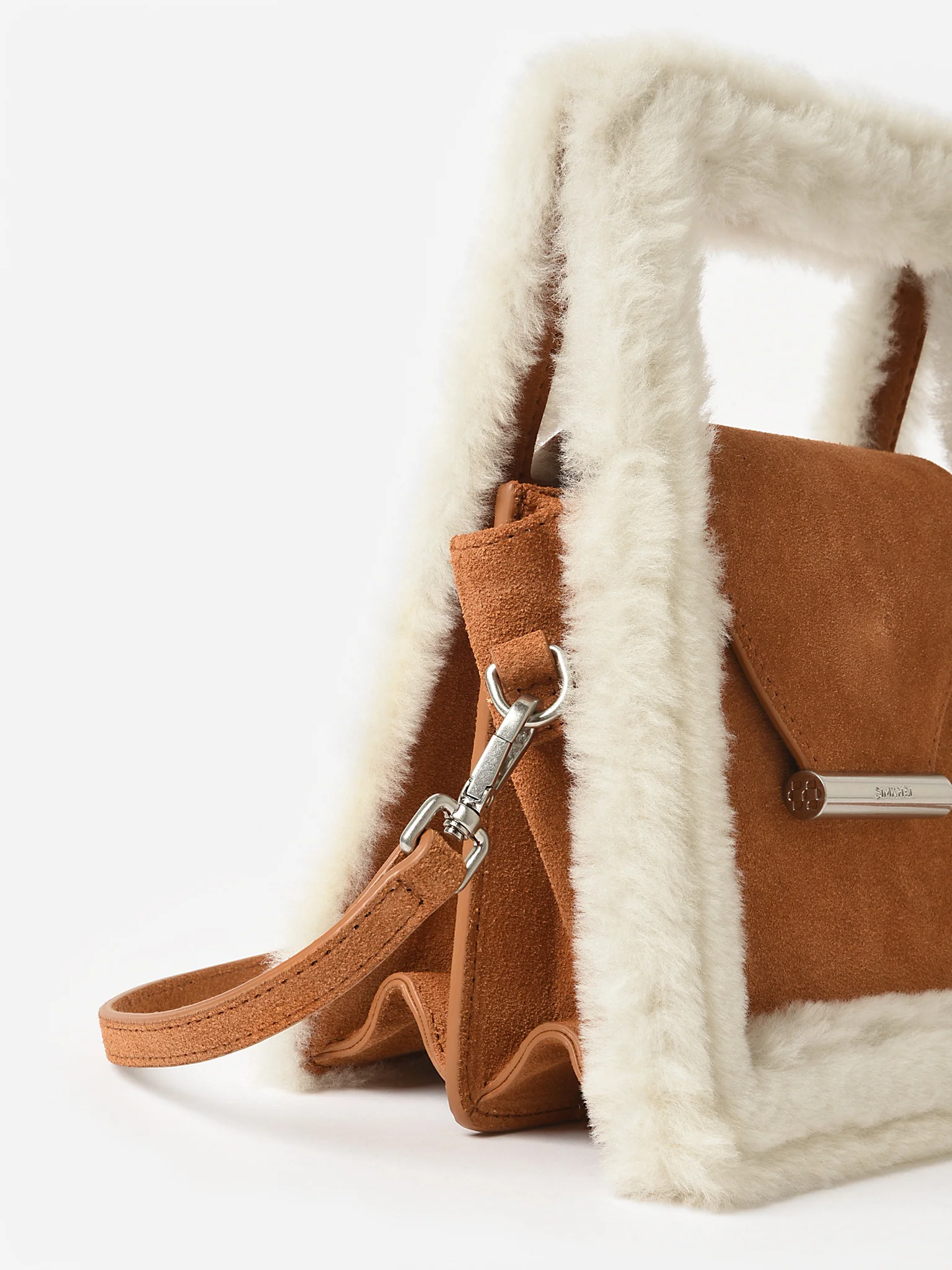 Simkhai Beau Mini Shearling Box Shoulder Bag - Image 2