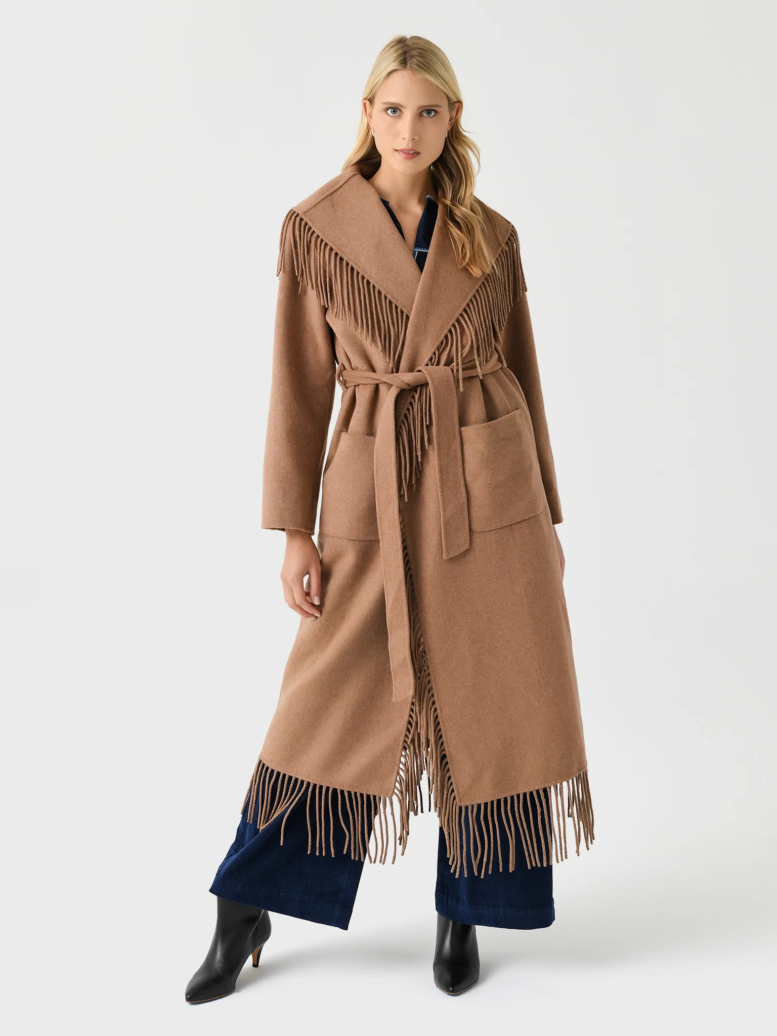 Simkhai Women's Carrie Fringe Robe Coat - Image 5