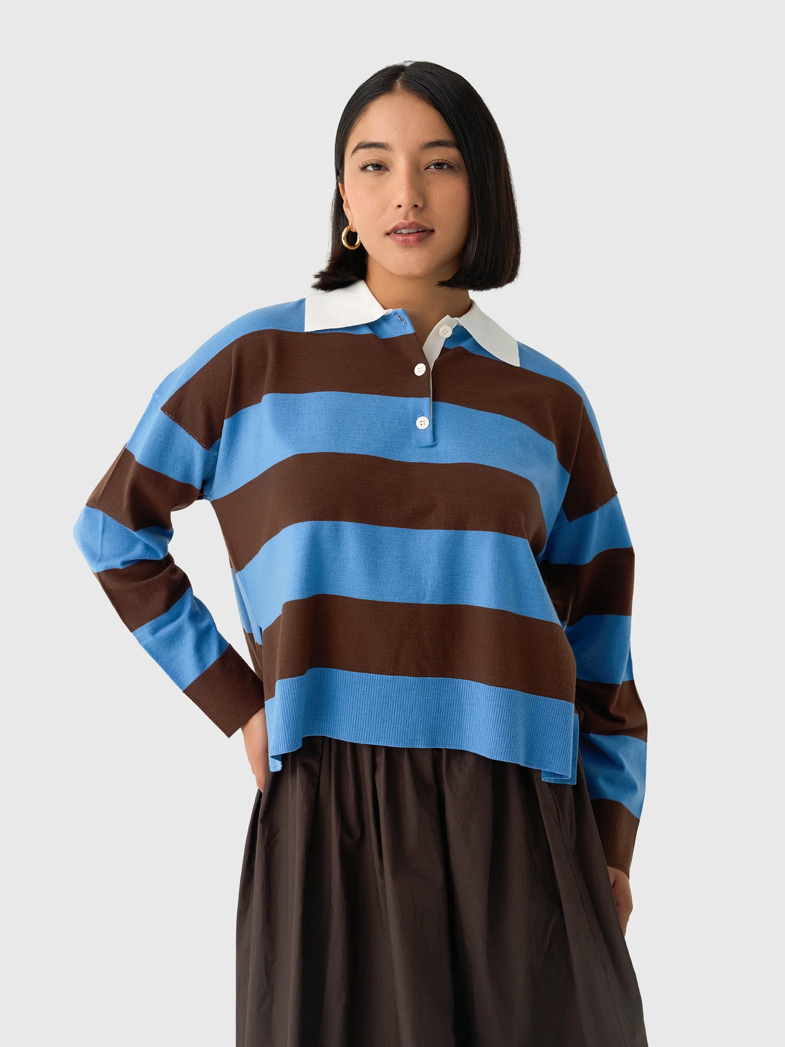 Simkhai Women's Carson Rugby Polo Sweater