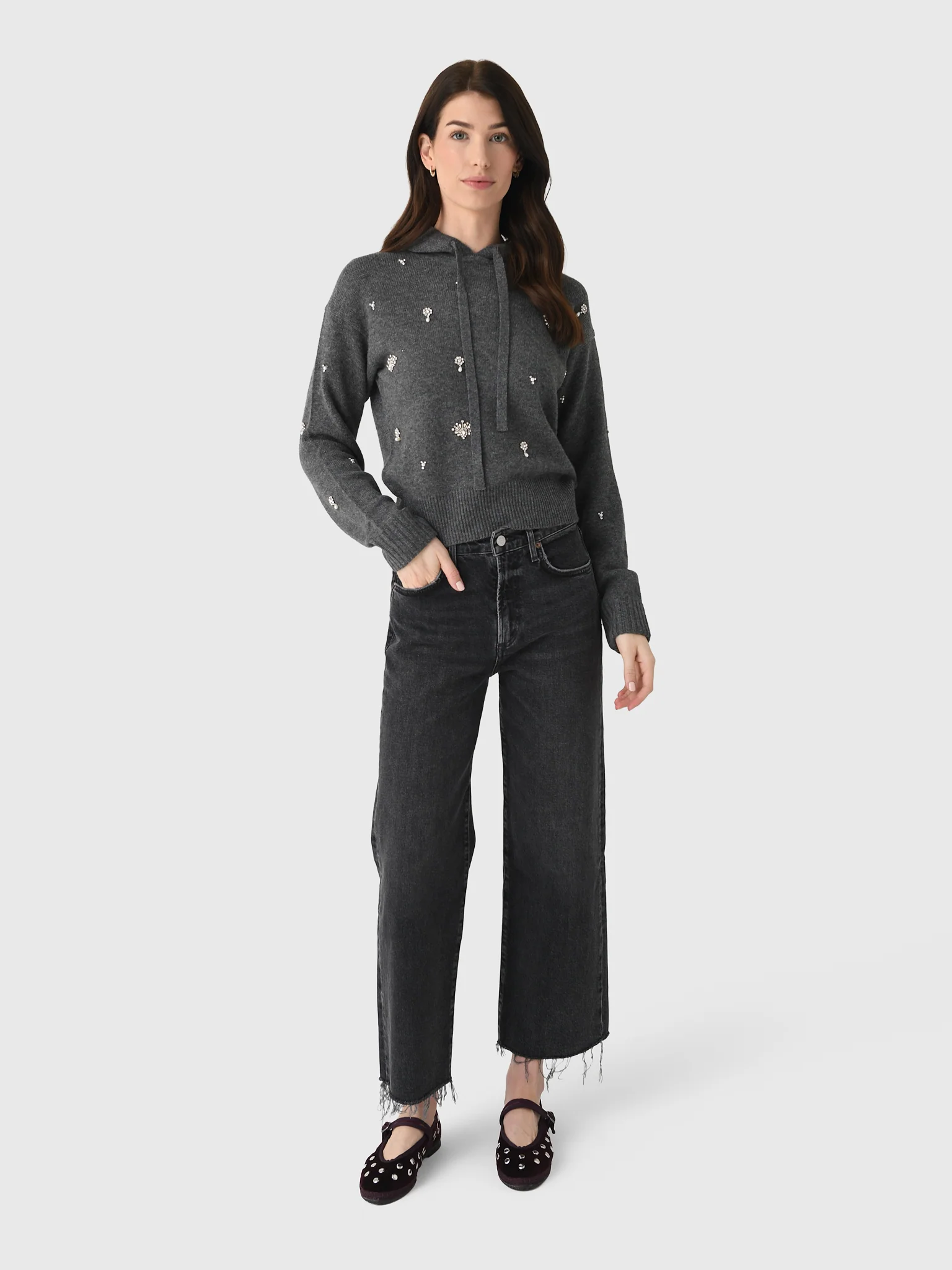 Simkhai Women's Karmen Embellished Cashmere Hoodie - Image 2