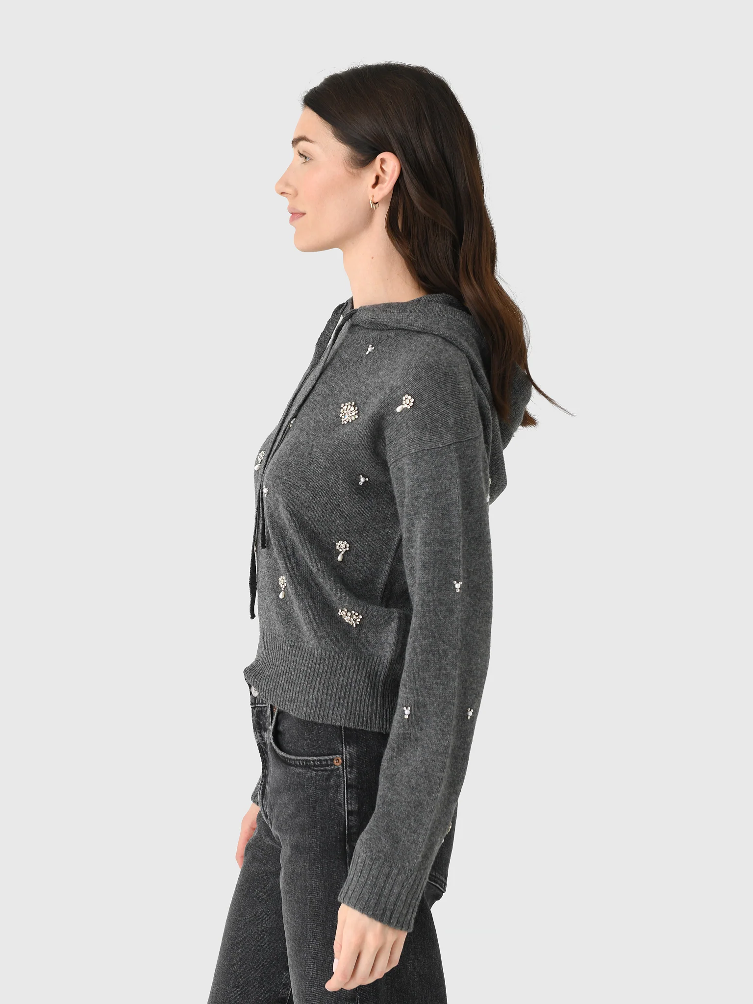 Simkhai Women's Karmen Embellished Cashmere Hoodie - Image 3