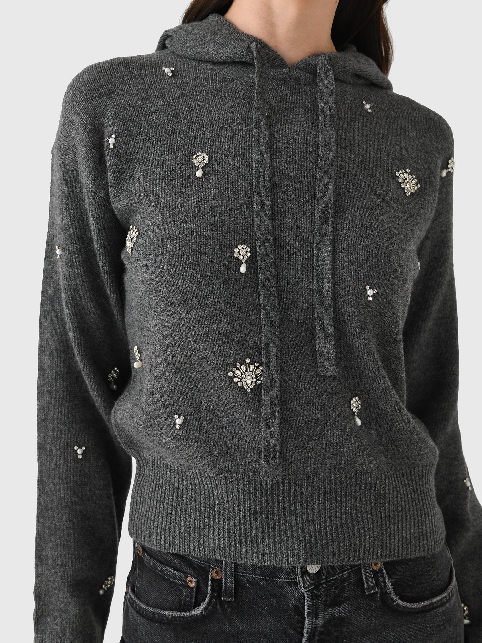 Simkhai Women's Karmen Embellished Cashmere Hoodie - Image 5