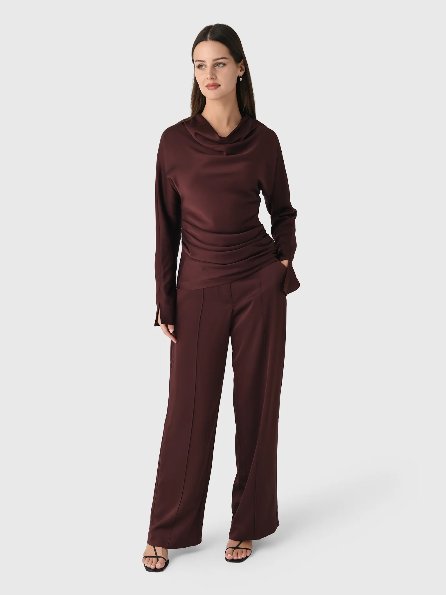 Simkhai Women's Victoria Draped Satin Top - Image 2