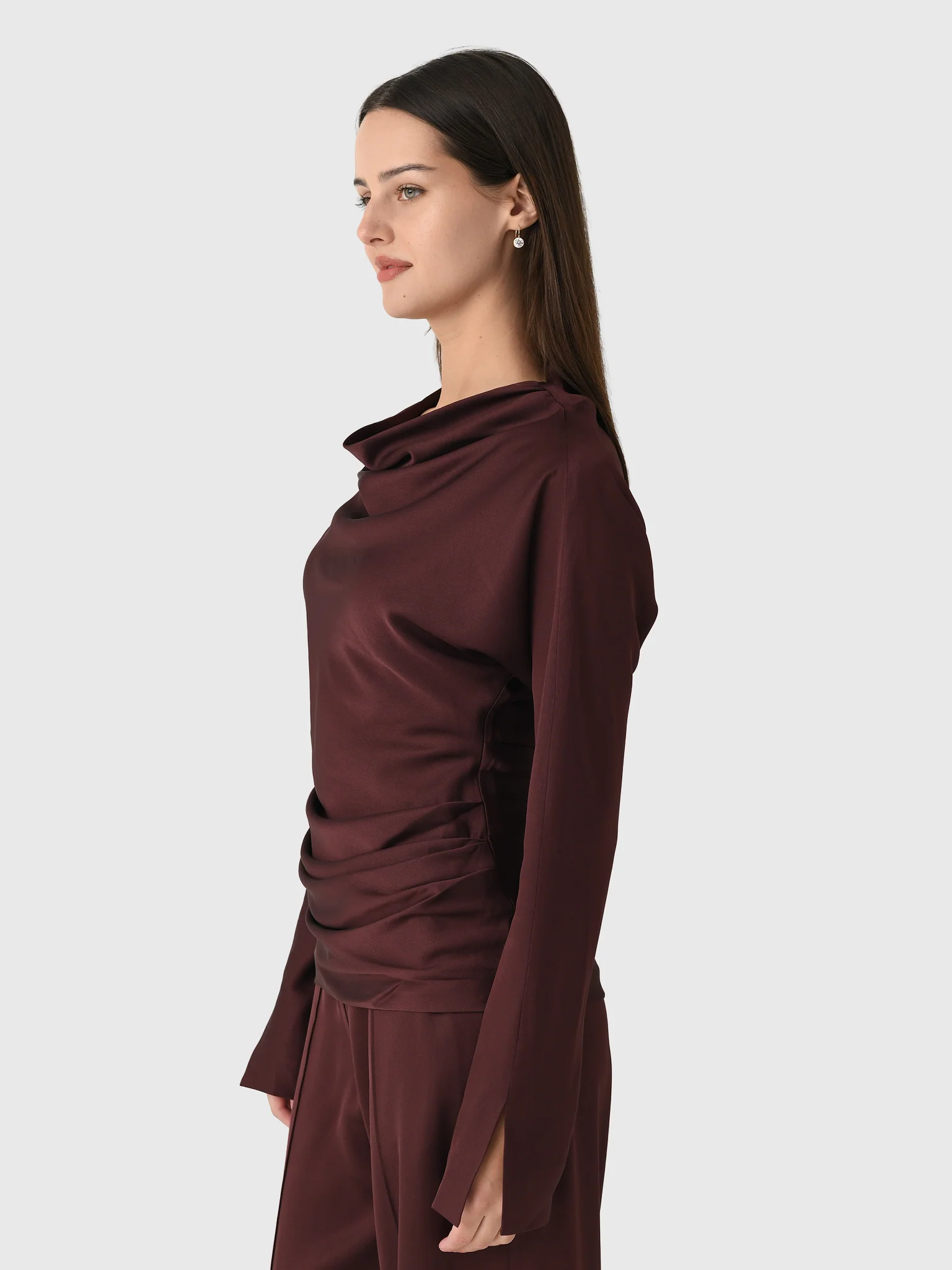 Simkhai Women's Victoria Draped Satin Top - Image 3