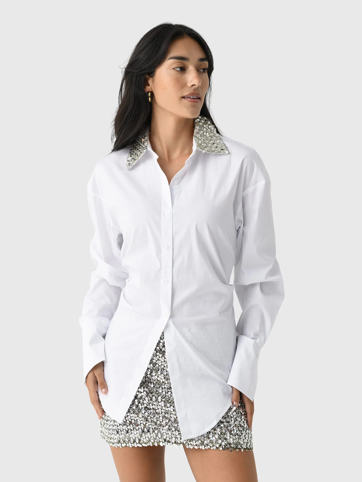 Simon Miller Women's Loch Embellished Button-Down Shirt