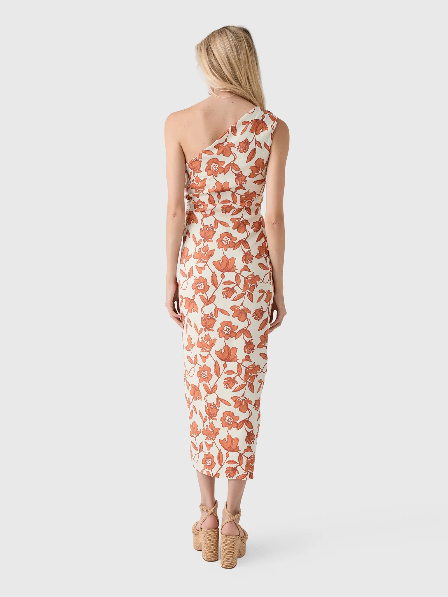 SIR. Women's Chloe One Shoulder Midi Dress - Image 3