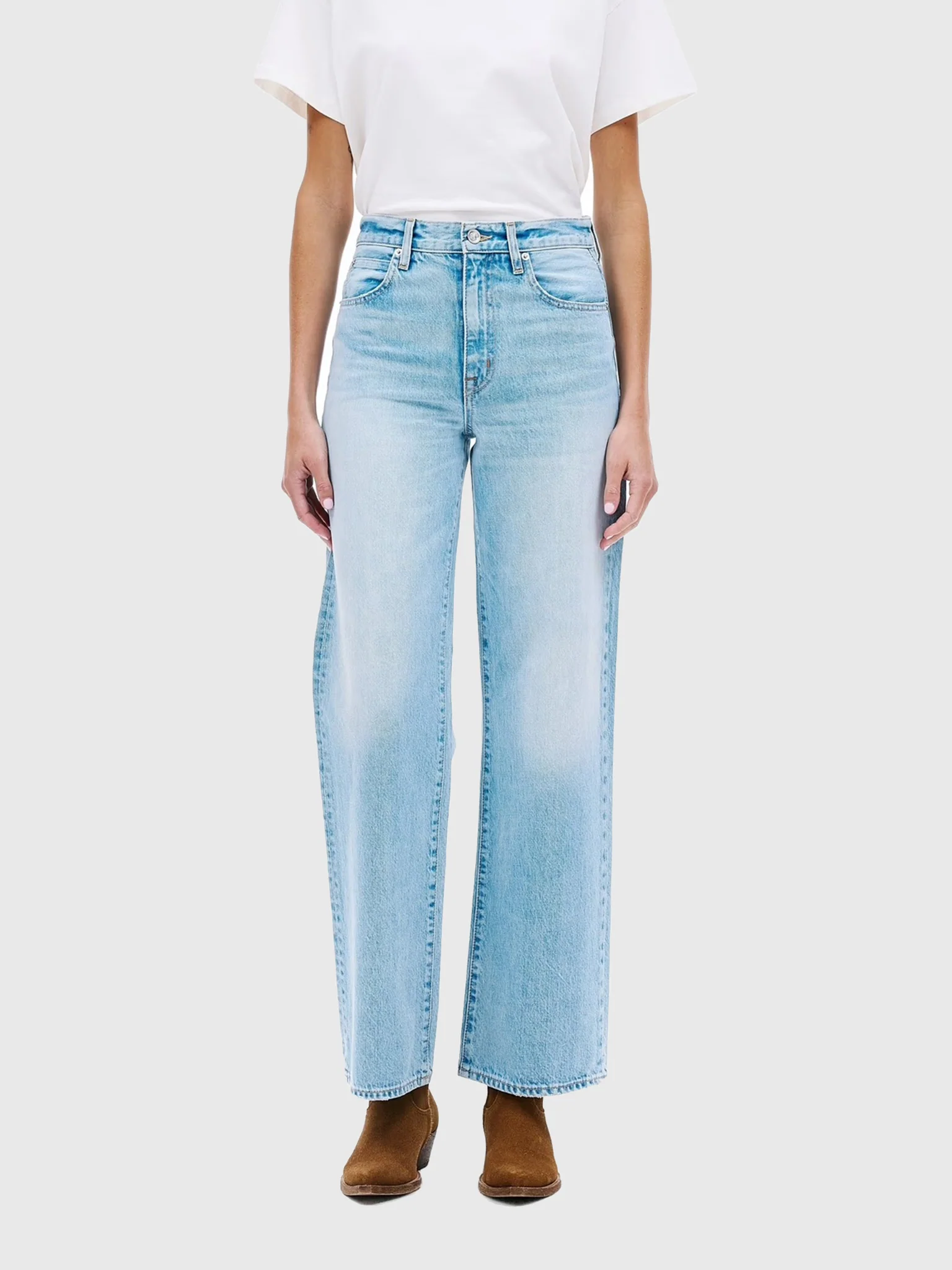 SLVRLAKE Women's Grace Wide Leg Jean - Image 12