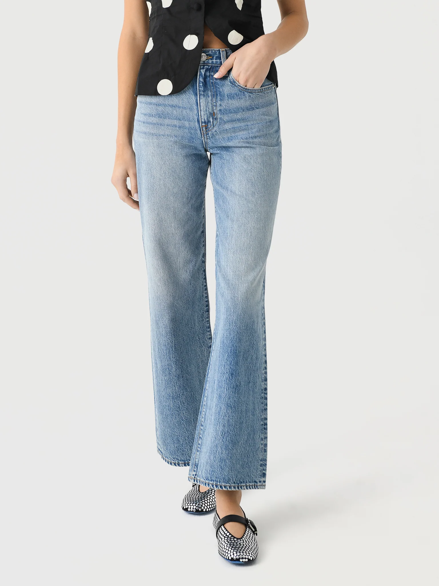 SLVRLAKE Women's Grace Wide Leg Jean - Image 16