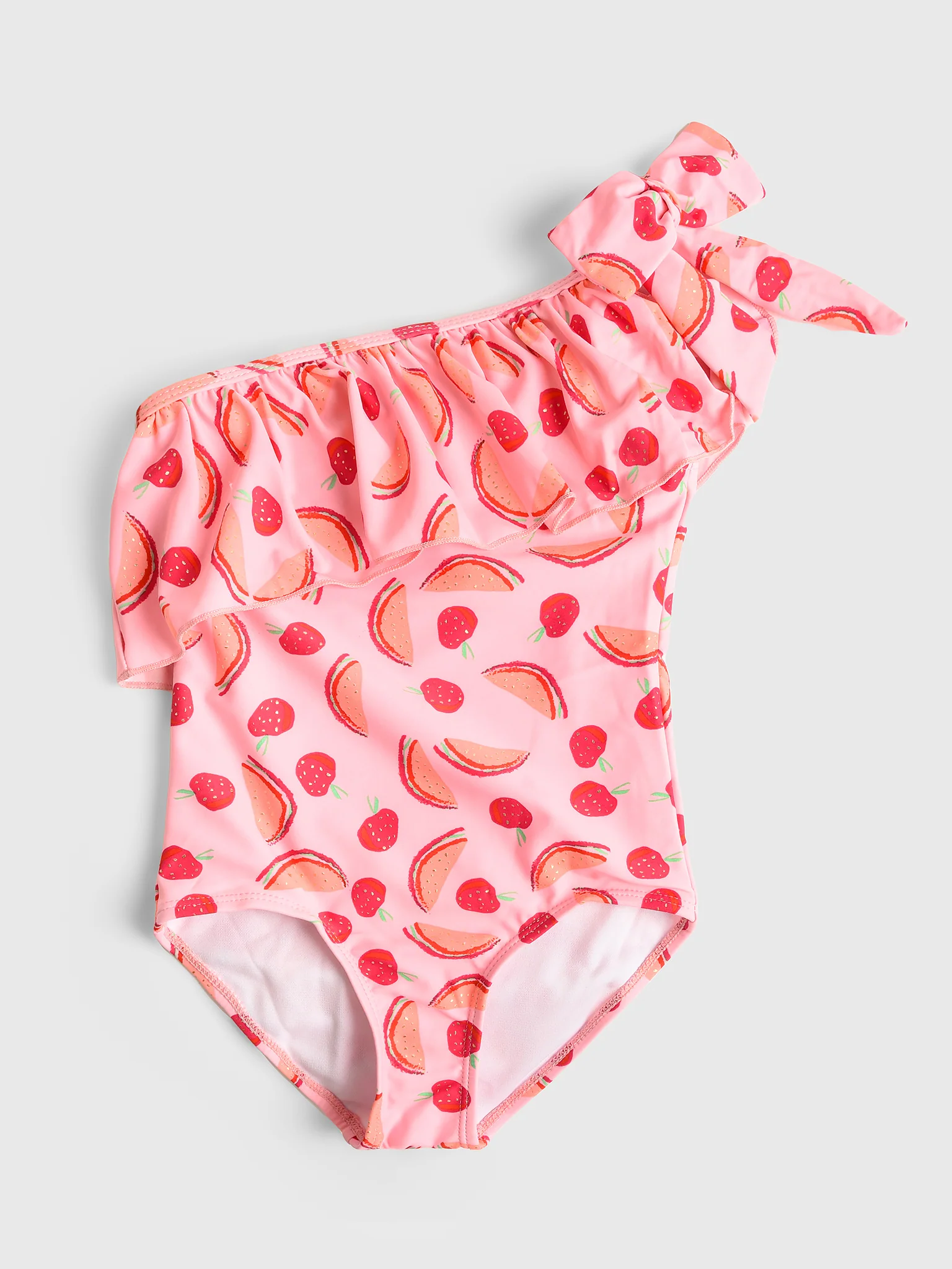 Snapper Rock Girls' One Shoulder One-Piece Swimsuit