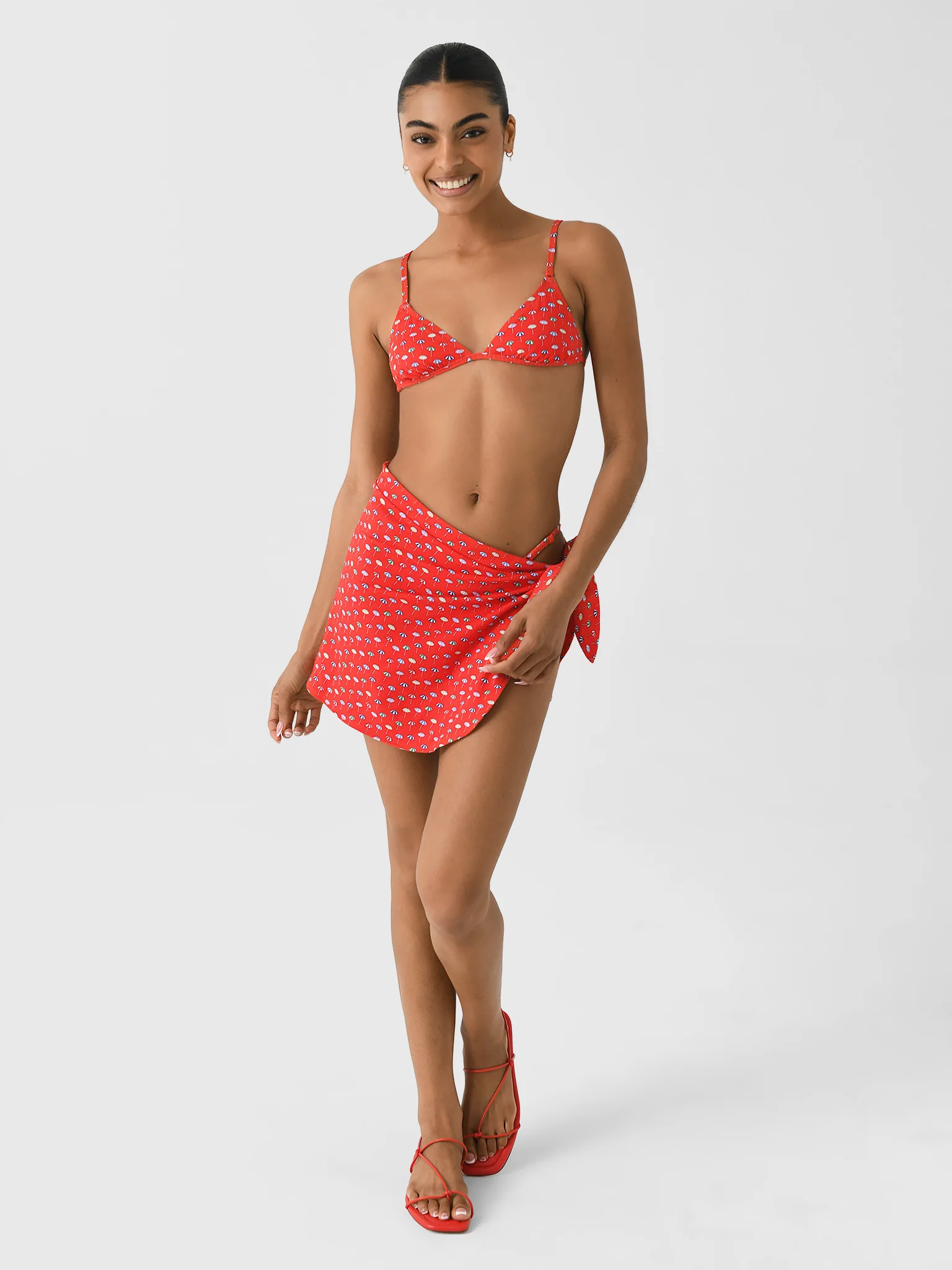 Solid + Striped Women's Mini Wrap Pareo - Image 2