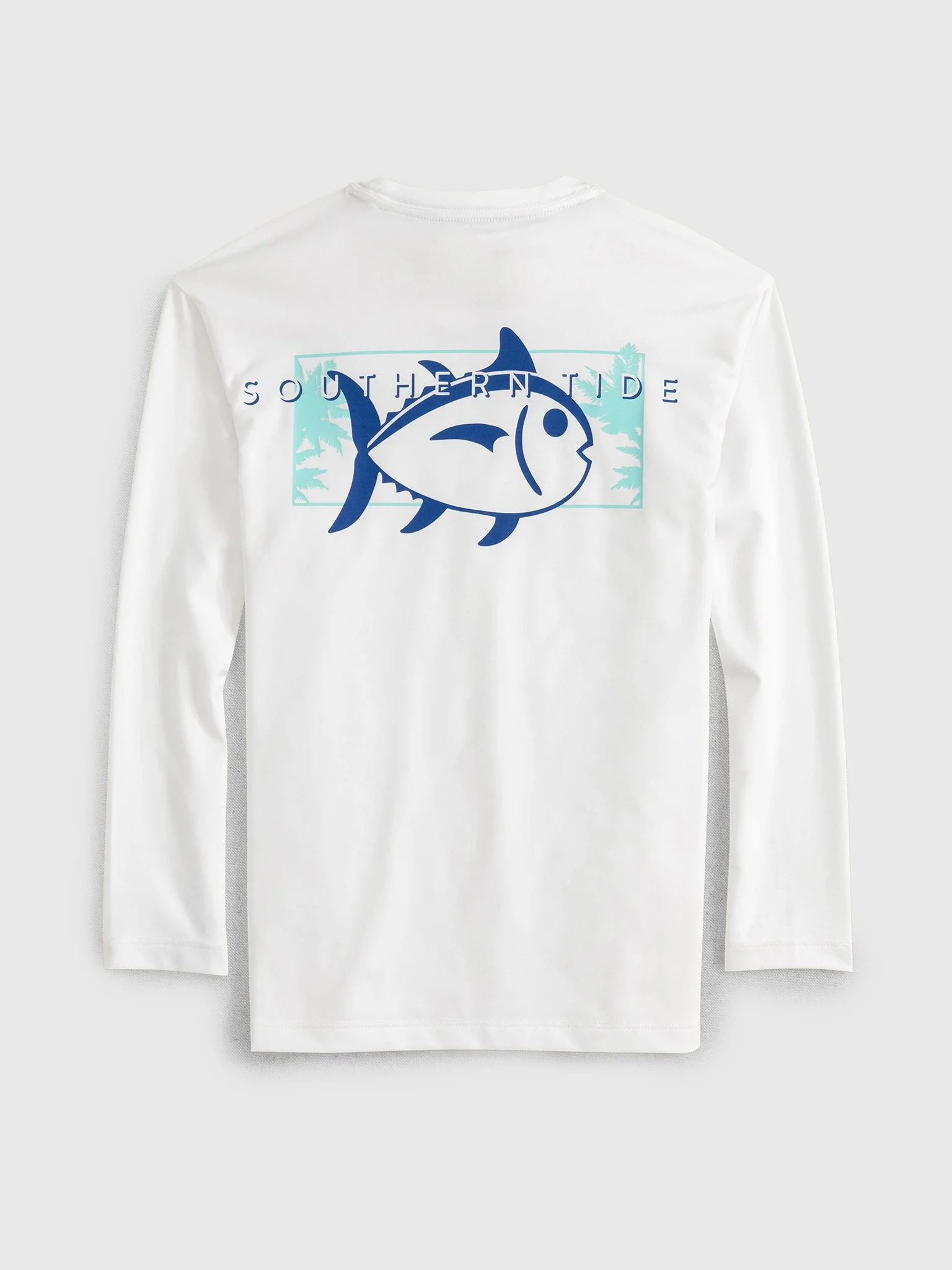 Southern Tide Boys' Palms And Skipjacks Long Sleeve Performance T-Shirt - Image 2