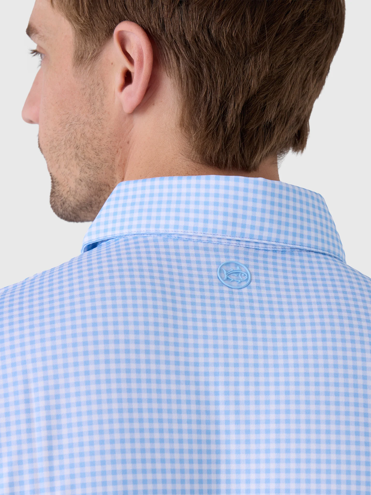 Southern Tide Men's Driver Island View Gingham Printed Polo - Image 6