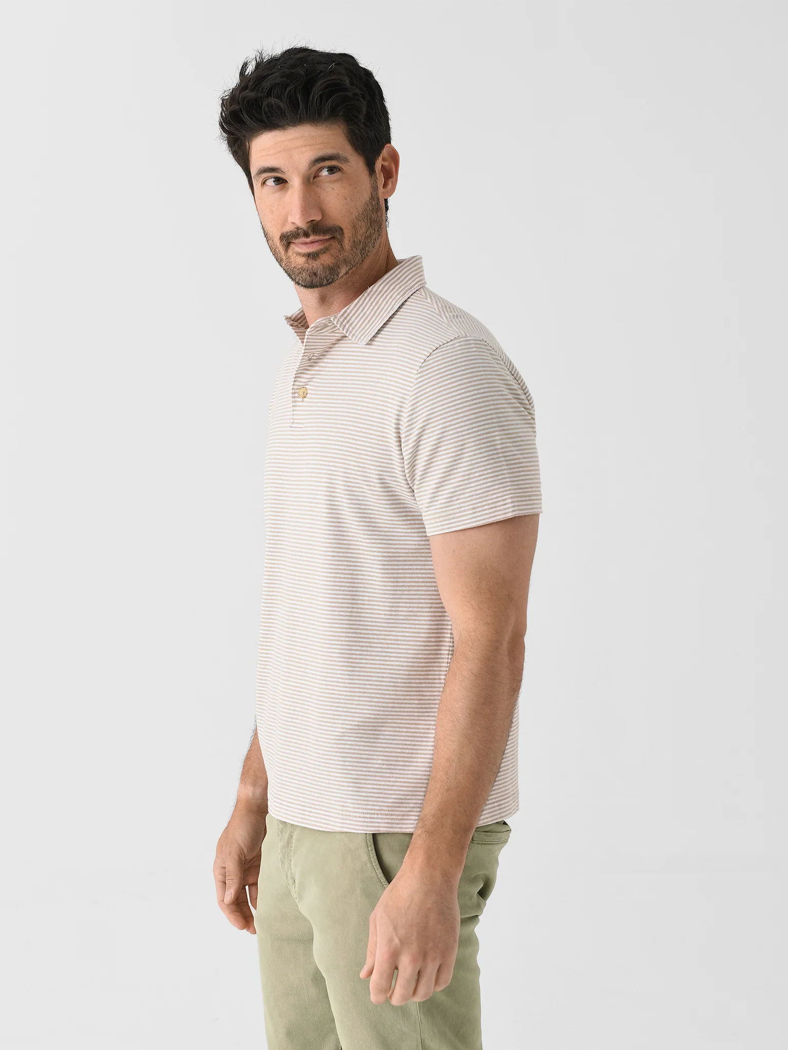 Southern Tide Men's Linen Cotton Sandwave Polo - Image 3