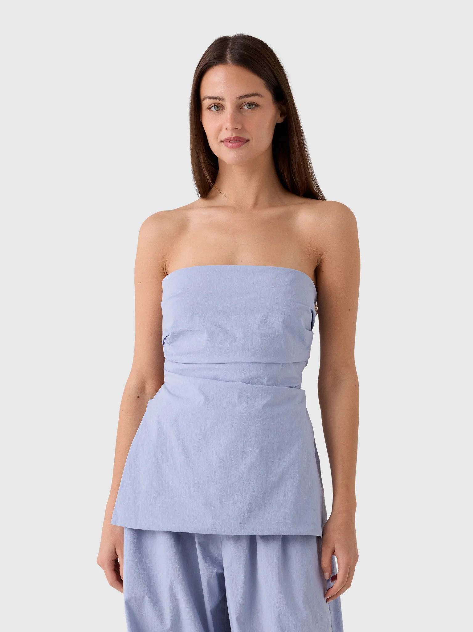 St. Agni Women's Strapless Tie Back Top