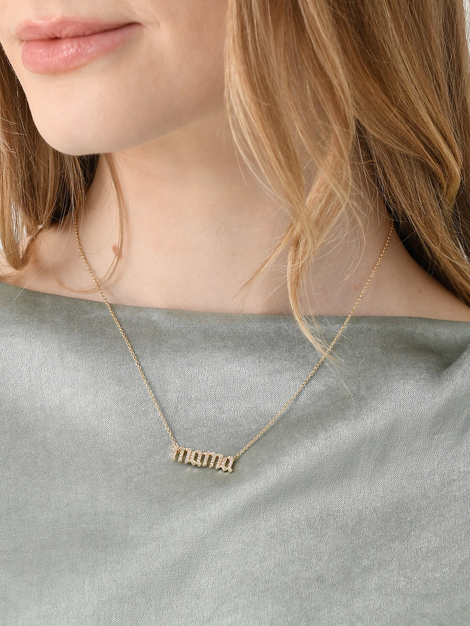 Stone And Strand Diamond Gothic Mama Necklace - Image 2